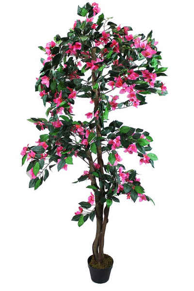 Kunstpflanze künstlicher Blütenbaum Rosa 170 cm Kunstbaum Pflanze Rhododendron, Arnusa, Höhe 170 cm