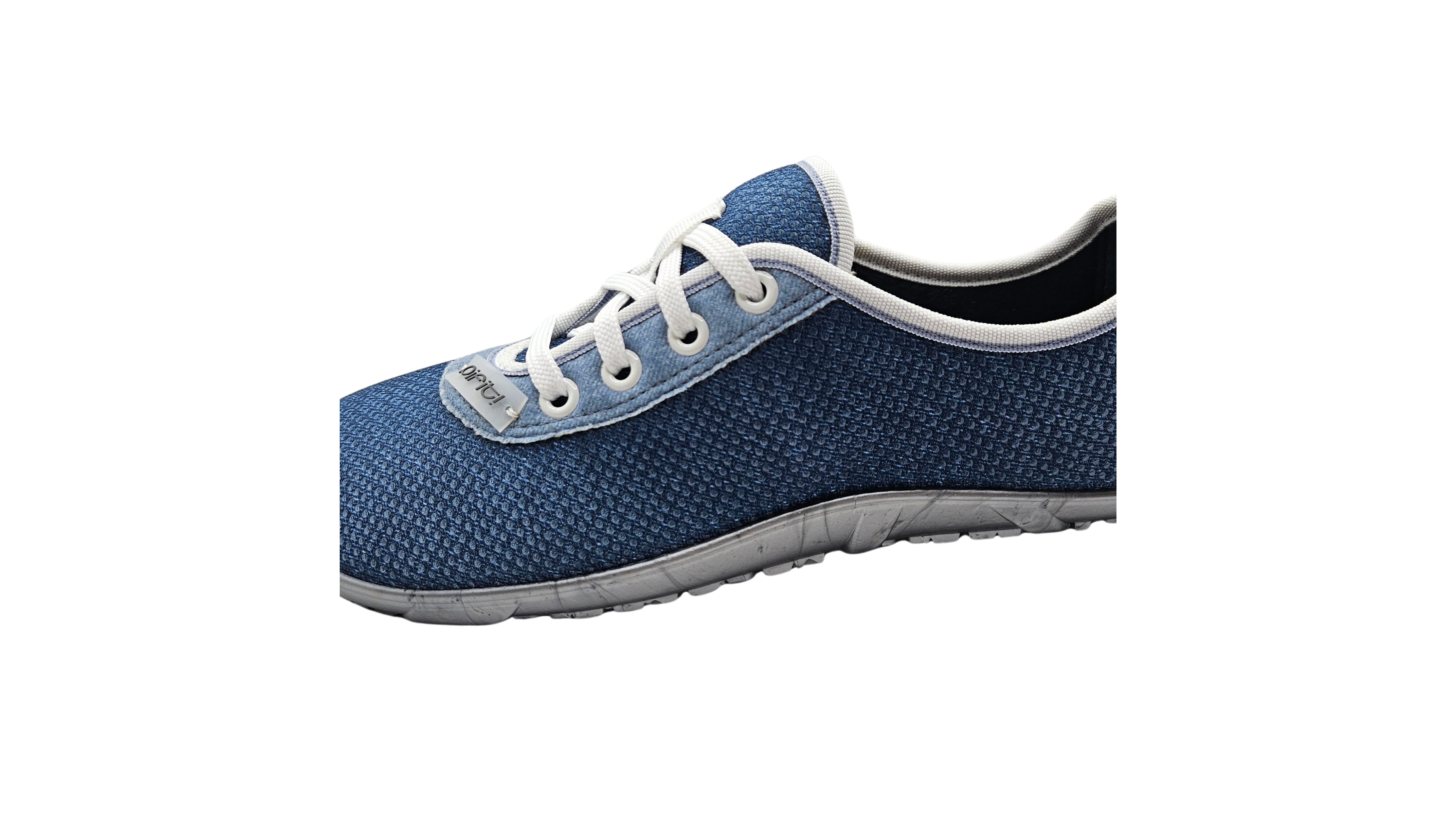 pifit! Sneaker "air", Mesh-Stretchmaterial, jeansblau Barfußschuh leichtfüßig durch Frühling und Sommer