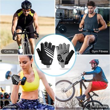 Daskoo Fahrradhandschuhe Fingerlose Halbfinger Handschuhe,für Outdoor Fahrrad MTB Radsport Radfahren Fitnessstudio