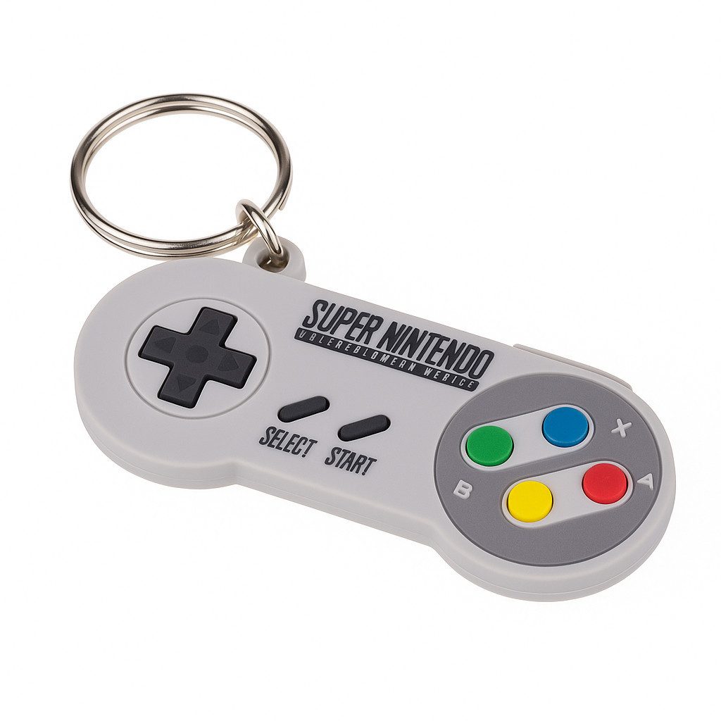Schlüsselanhänger Nintendo Schlüsselanhänger Gameboy oder Super NIntendo-Controller 7cm