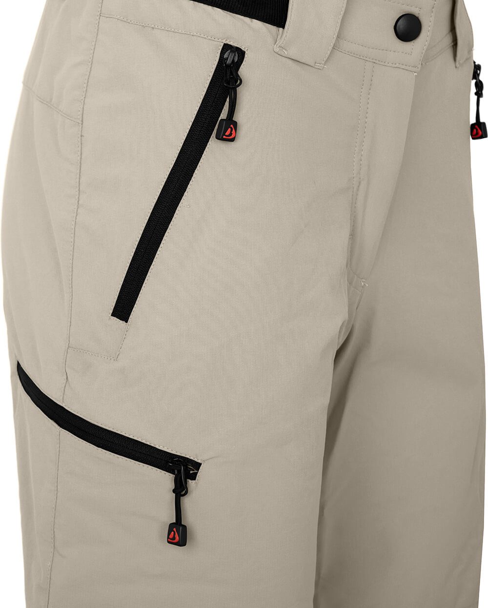 Bergson Outdoorhose VIDAA COMFORT Bermuda Damen Wandershorts, leicht, strapazierfähig, Normalgrößen, beige