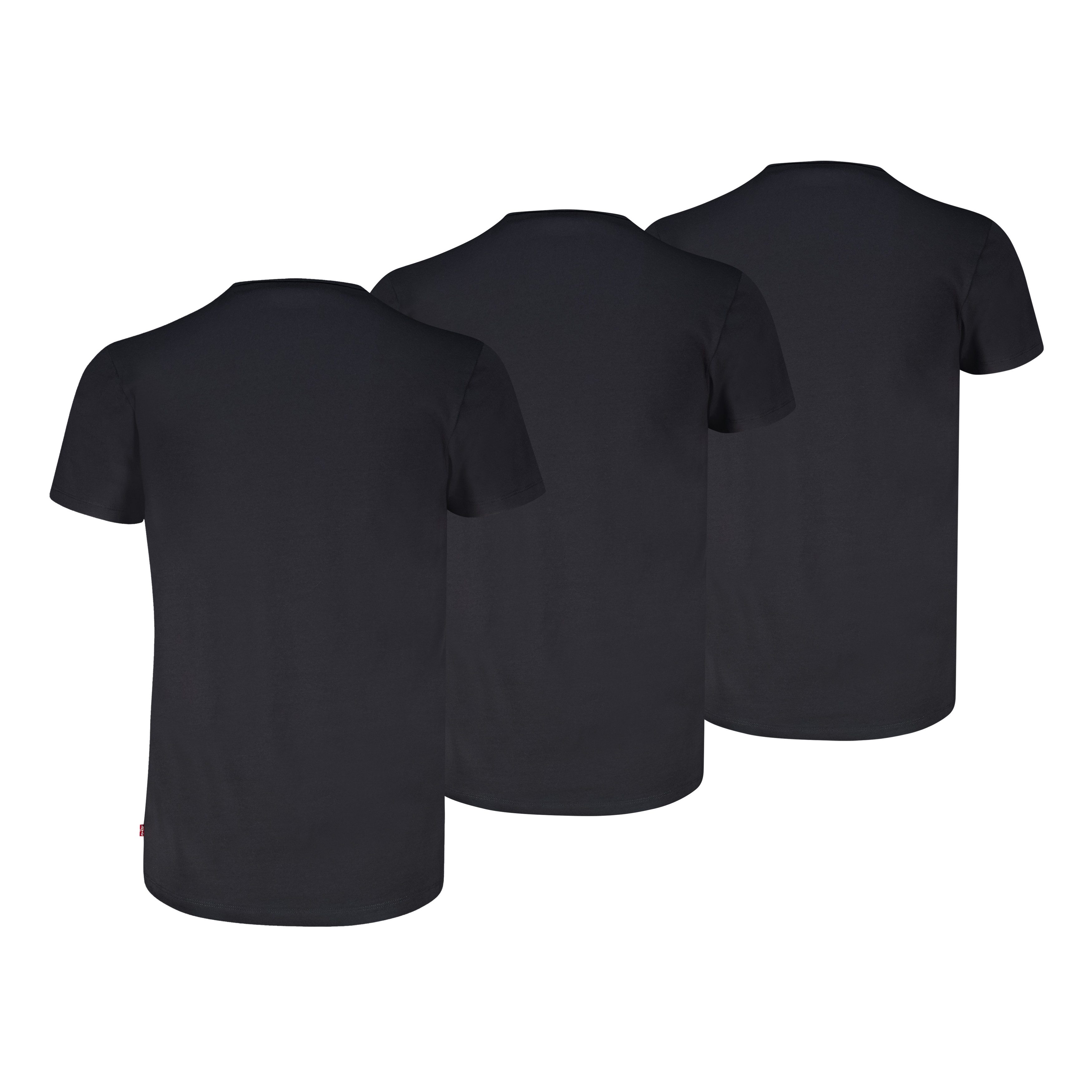 Levi's® T-Shirt LEVIS MEN SOLID CREW (3er Pack) mit Rundhalsausschnit und kurzen Ärmeln, Multipack