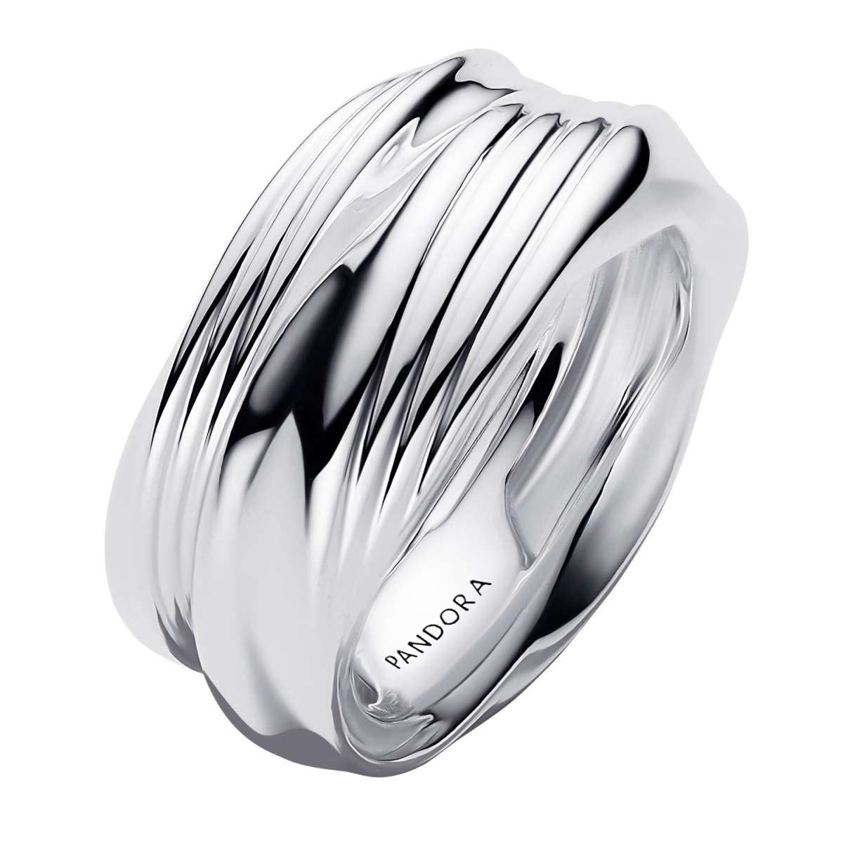 Pandora Silberring 193890C00, Ring-Set für Damen Gedreht Silber