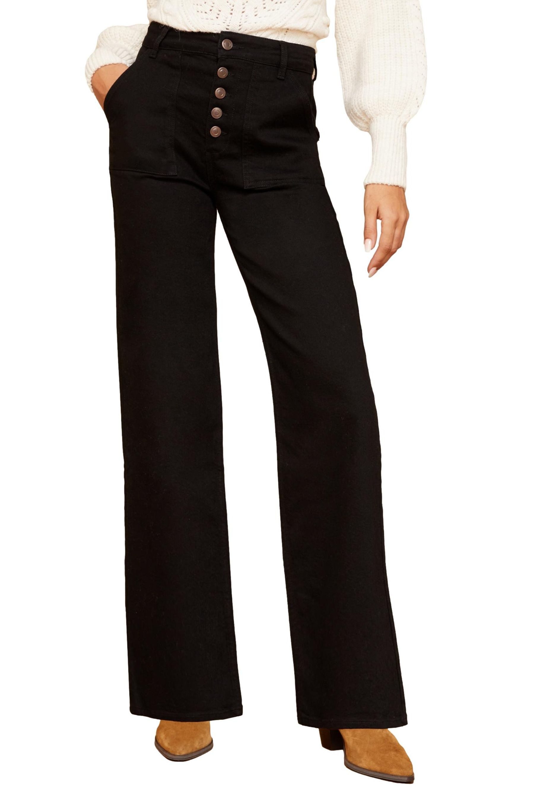 Palazzohose Love & Roses Jeans mit weitem Bein, Petite