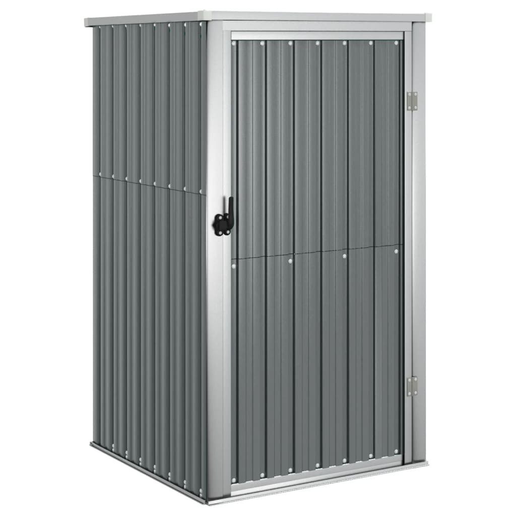 Garten-Geräteschrank 88 x 89 x 161 cm Gartenschrank Metall Gerätehaus Grau 88x89x161 cm Ve