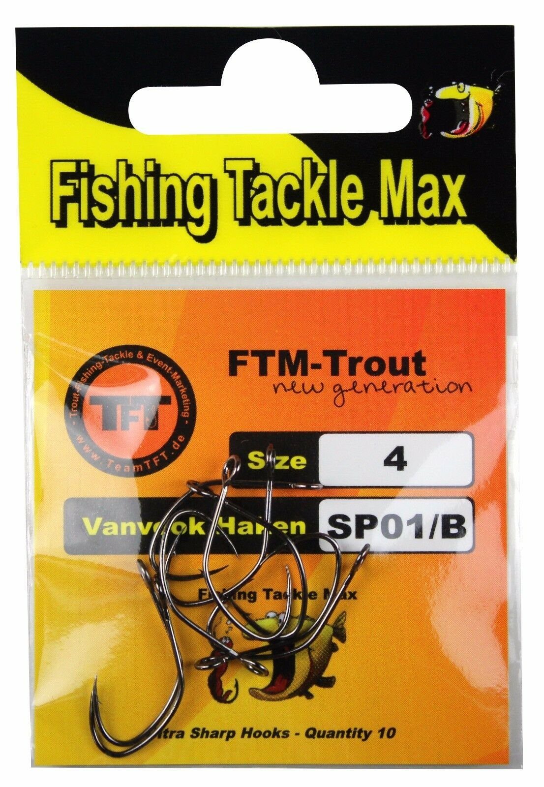 Fishing Tackle Max Forellenhaken FTM Spoon Haken SP01/B Größe 4 / Forellenhaken