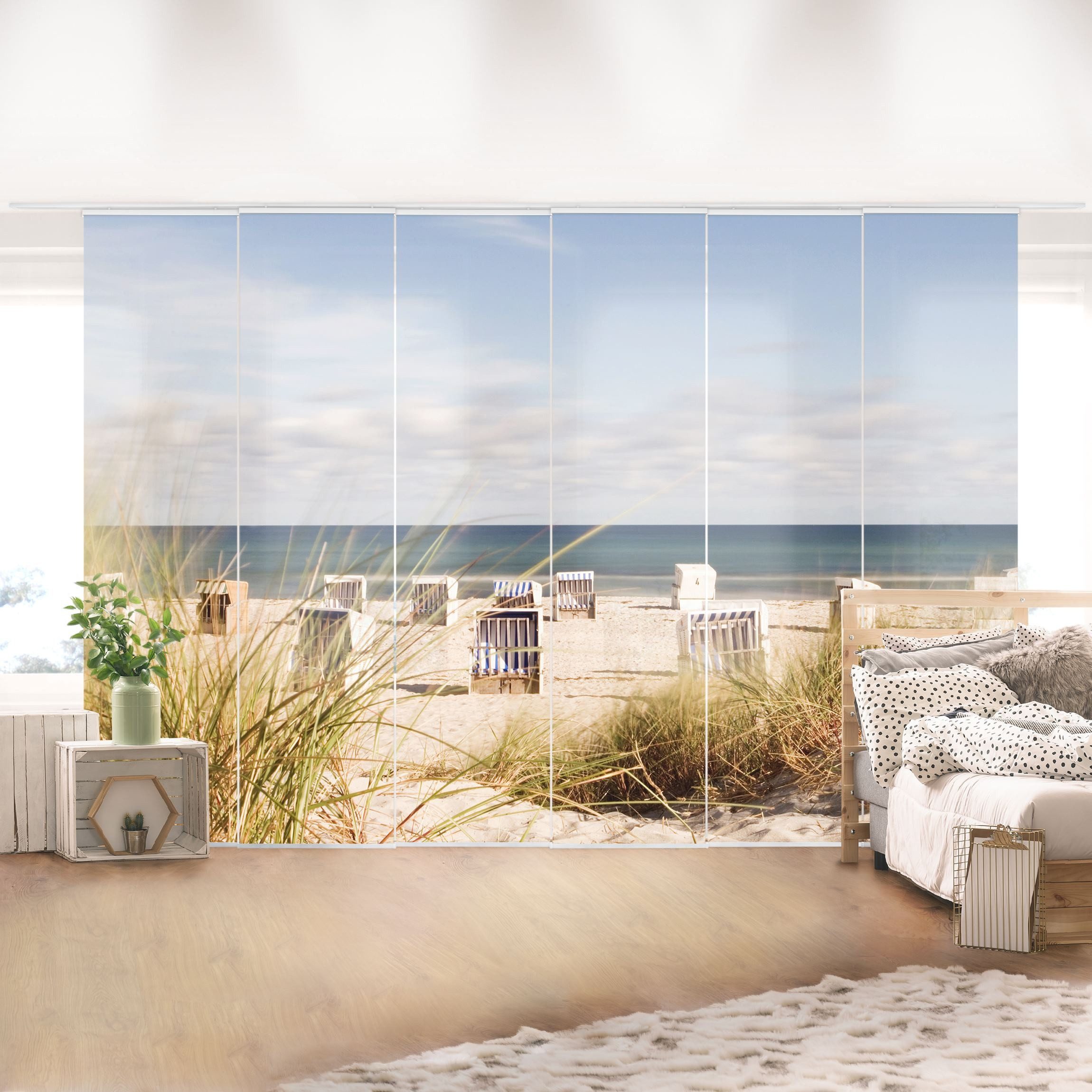 Bilderdepot24 Schiebegardine modern Flächenvorhang blickdicht Ostsee günstig online kaufen