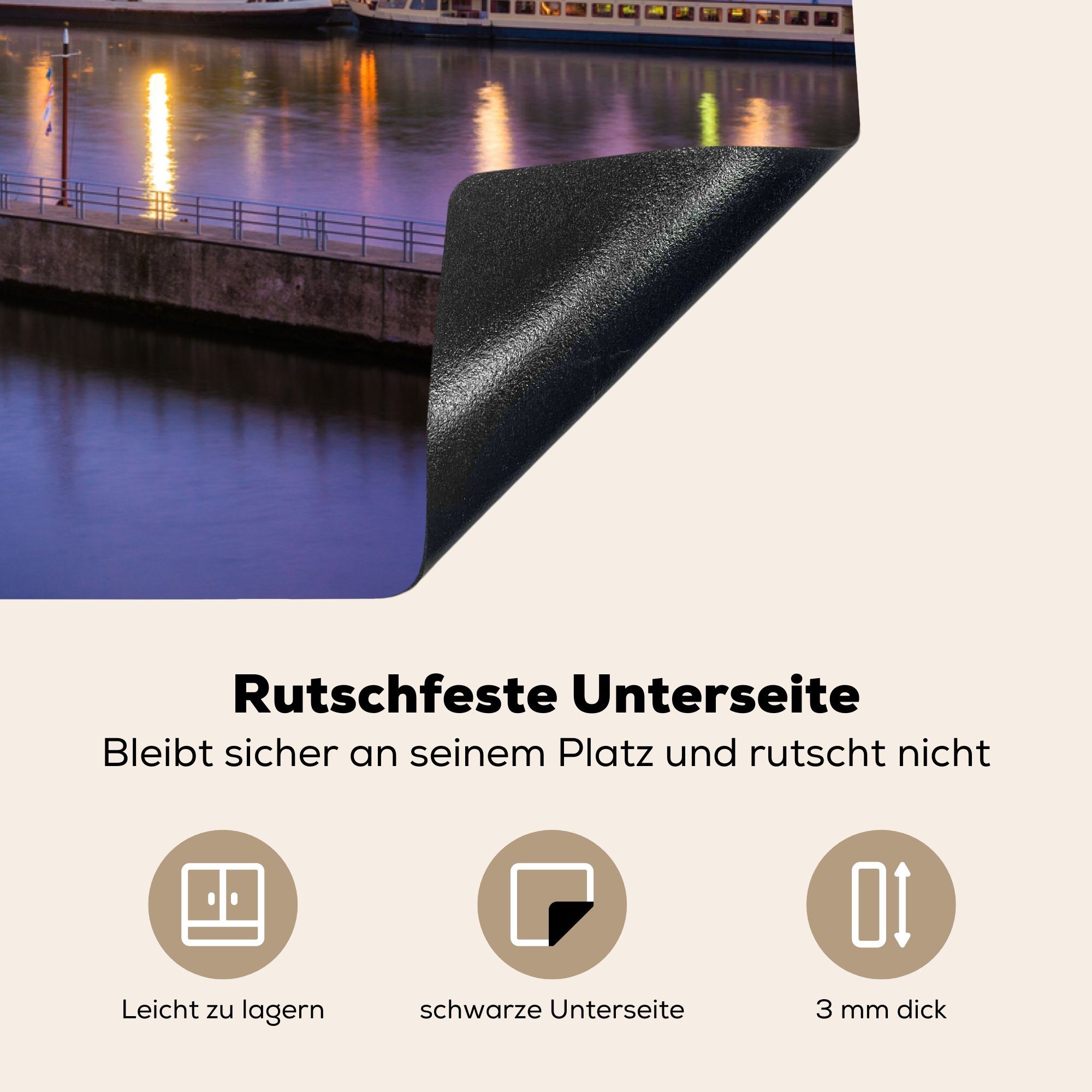 Brücke Schutz 81x52 küche, Maastricht- Ceranfeldabdeckung für Herdblende-/Abdeckplatte Vinyl, cm, Sonnenuntergang, Induktionskochfeld (1 MuchoWow tlg), die -