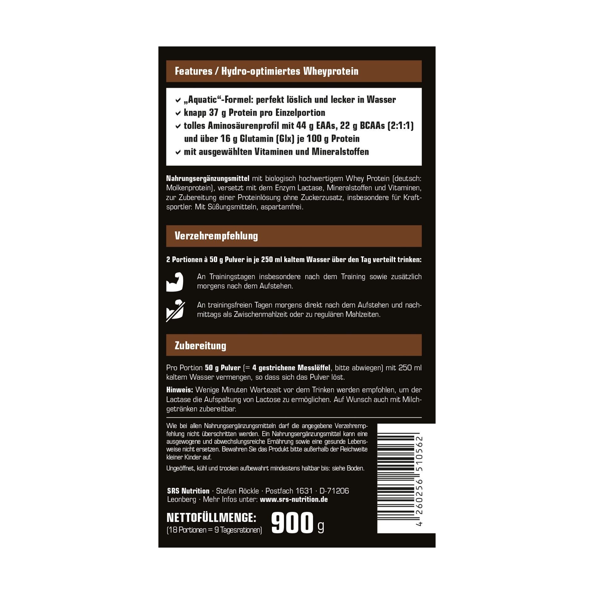 SRS™ SRS Supreme Whey - 900 g - Dose Pulver