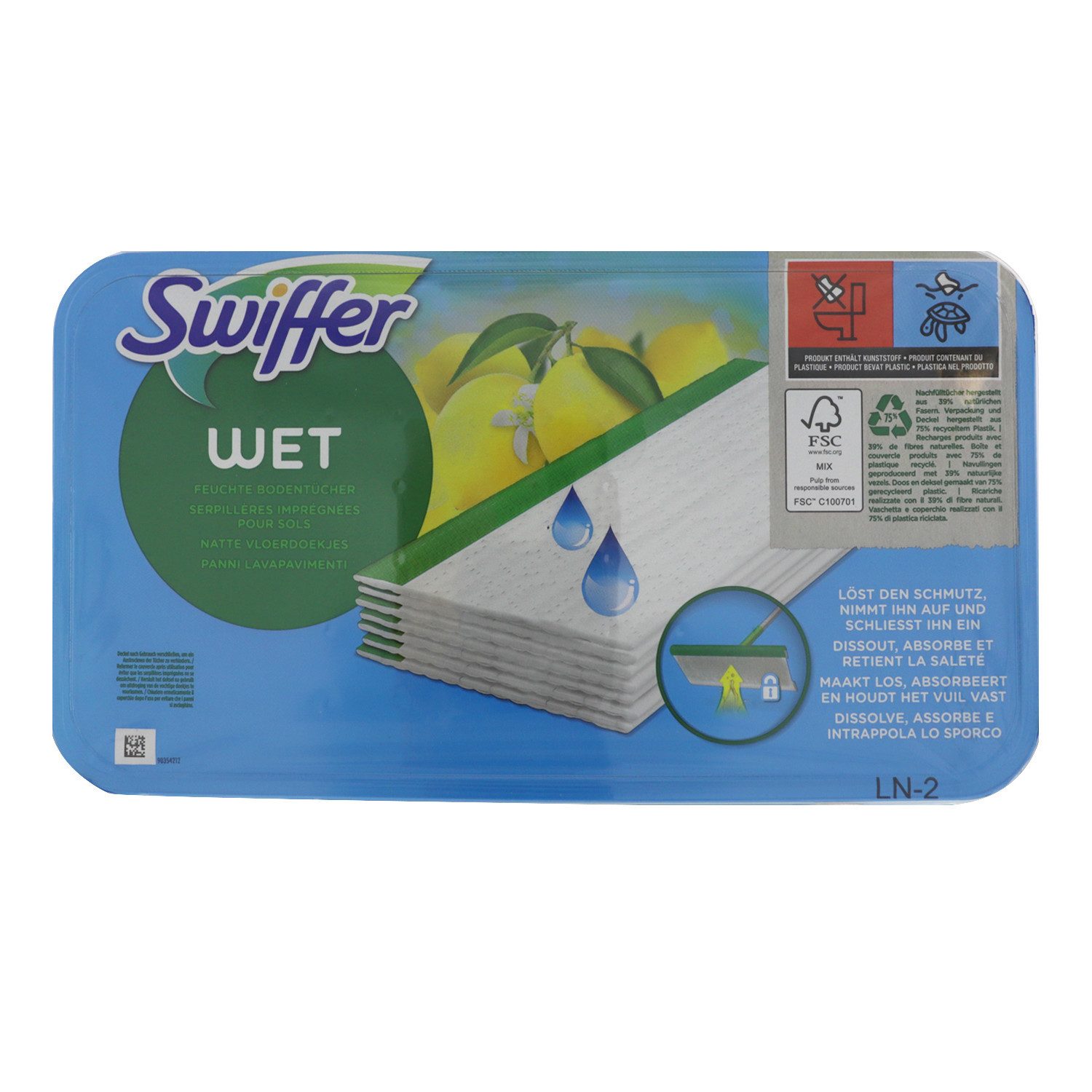 Swiffer Swiffer Feuchte Bodentücher 24 Tücher mit frischem Zitrusduft Уборщик кухни