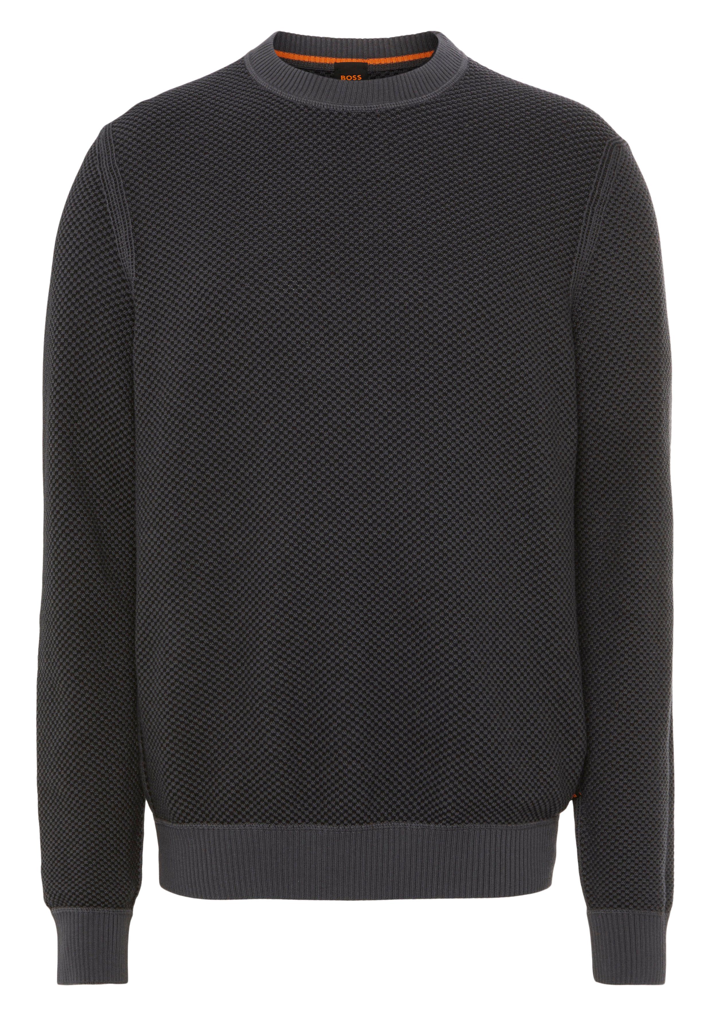 BOSS ORANGE Strickpullover Keyrete mit Waffelmuster, Pullover von BOSS  ORANGE Menswear
