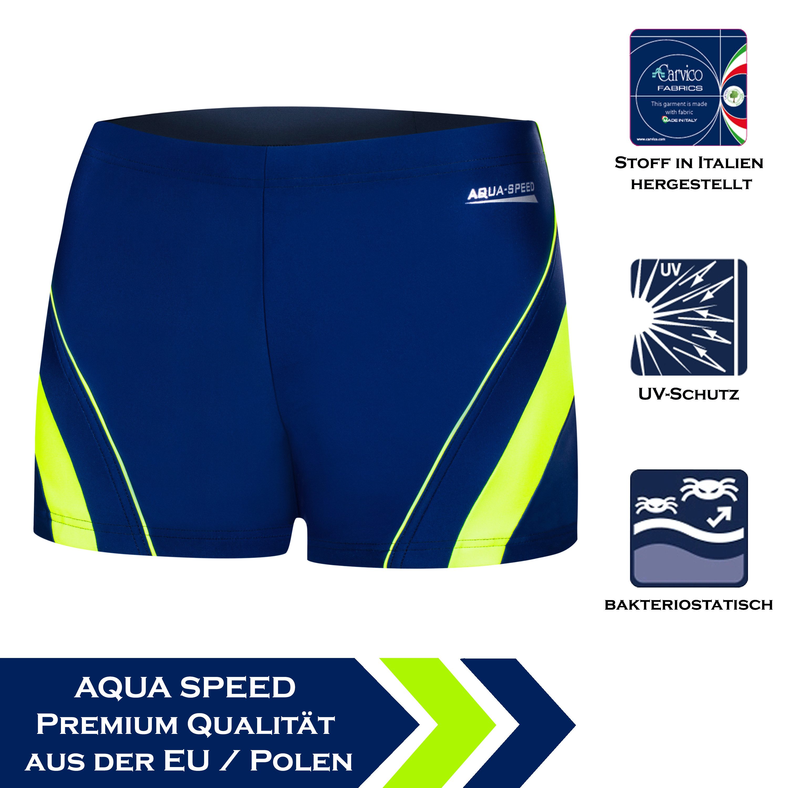 Aqua Speed Badehose Dennis Trainings Swim Boxer UV Schutz Black Red Größe X günstig online kaufen