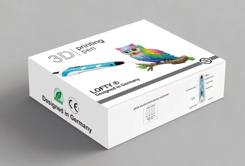 LOFTY 3D-Drucker-Stift 3D Stift Kinder, 3D Stift Set, Mit 15 Farben, 75m Filament, Mit Handbuch, SCRIB3D, Hochwertig, Kindergeschenk
