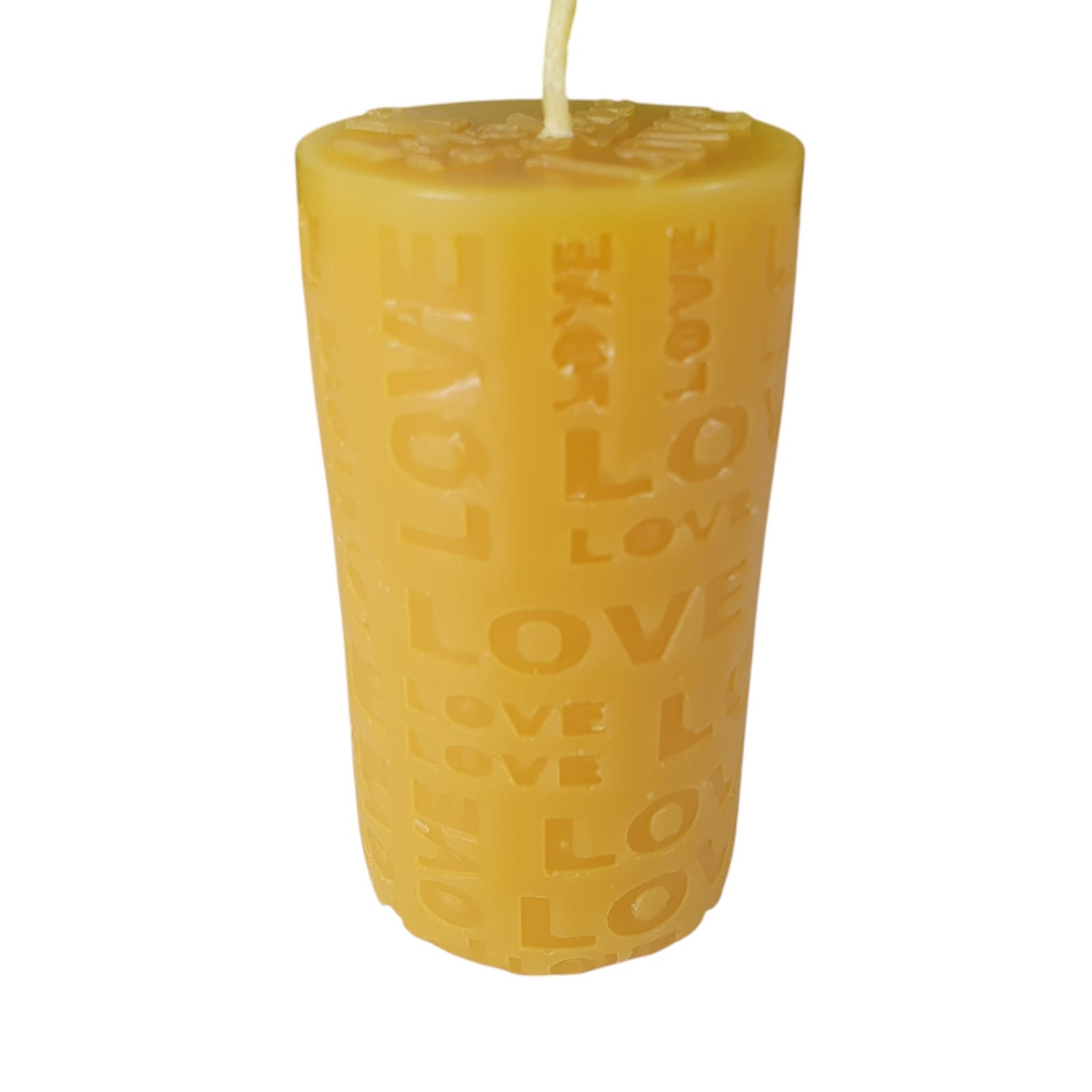Aspinaworld Stumpenkerze Love Stumpenkerze 9 cm – Kerze aus Bienenwachs