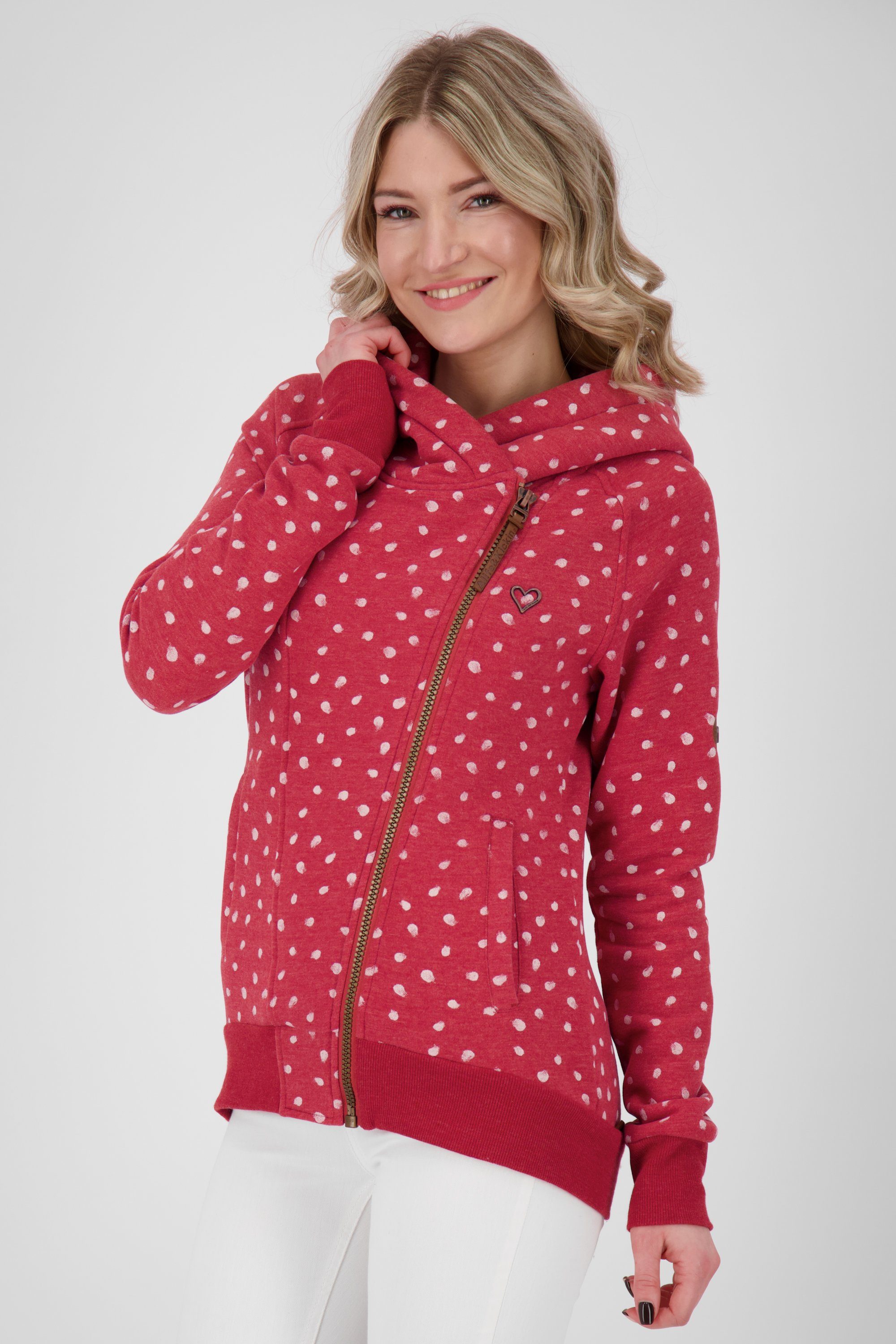 Sweatjacket Alife melange B Sweatjacke & Kapuzensweatjacke Damen Kapuzensweatjacke, cranberry Kickin SnakecharmerAK