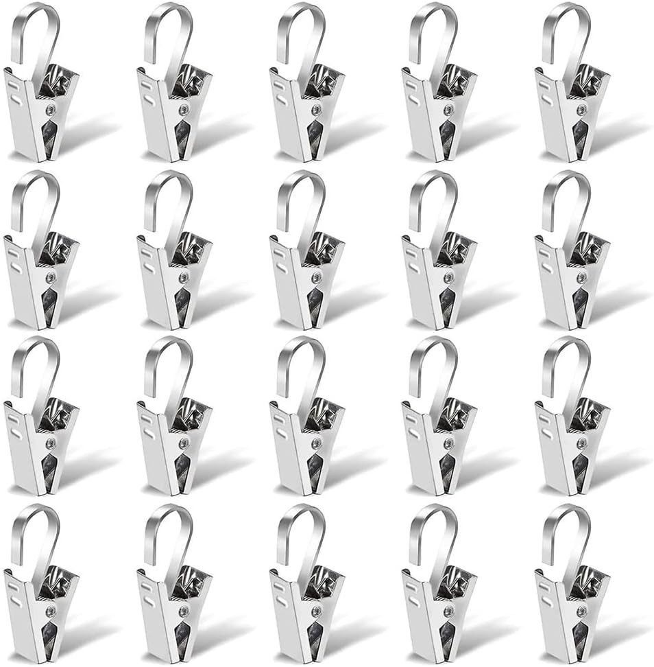 FELIXLEO Gardinenhaken Vorhang Haken Clips, Edelstahl Gardinenhaken Clips günstig online kaufen