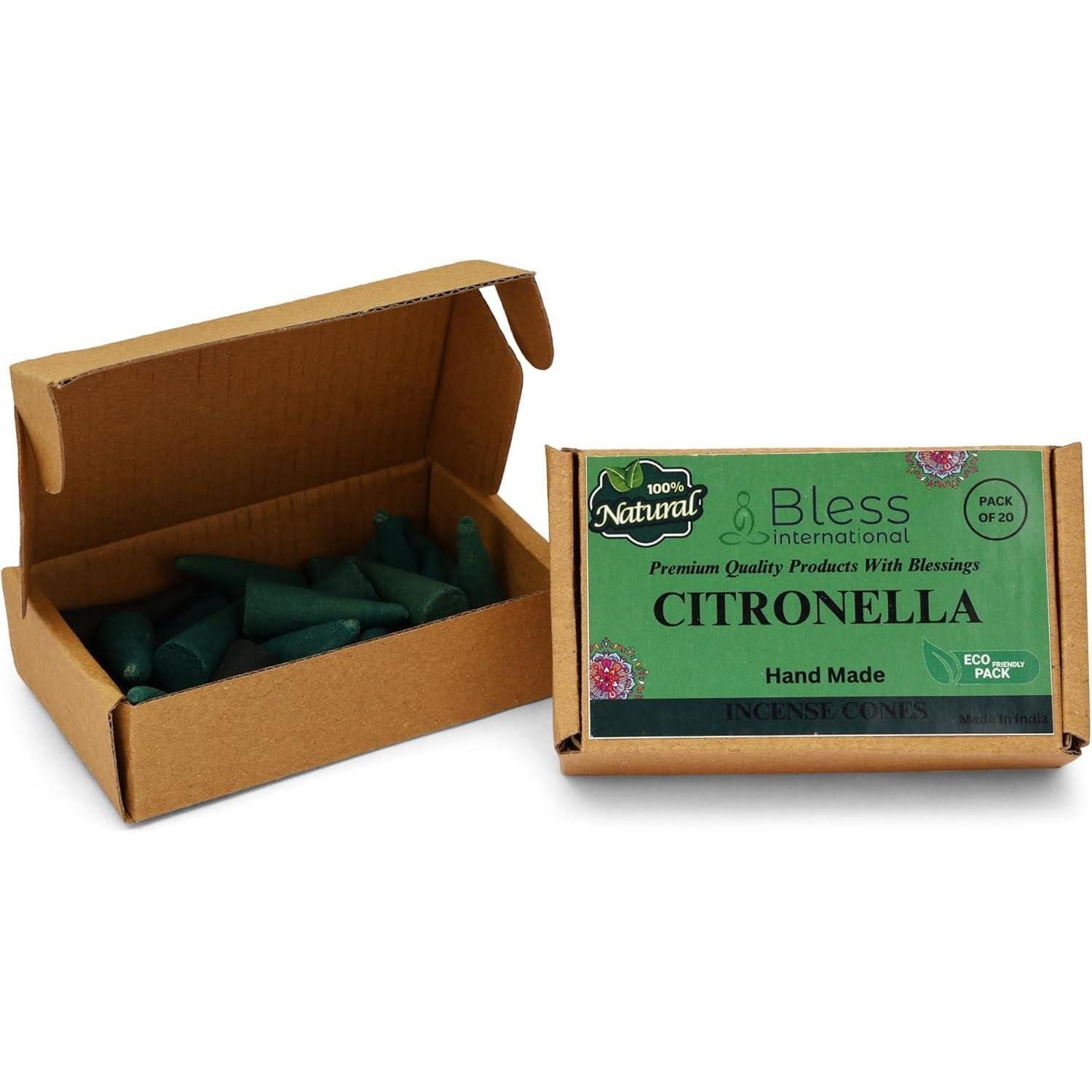 LuxusKollektion Räucherhaus Räucherkegel Citronella 20 Stück Yoga Citronella Pack Of 20 Cones