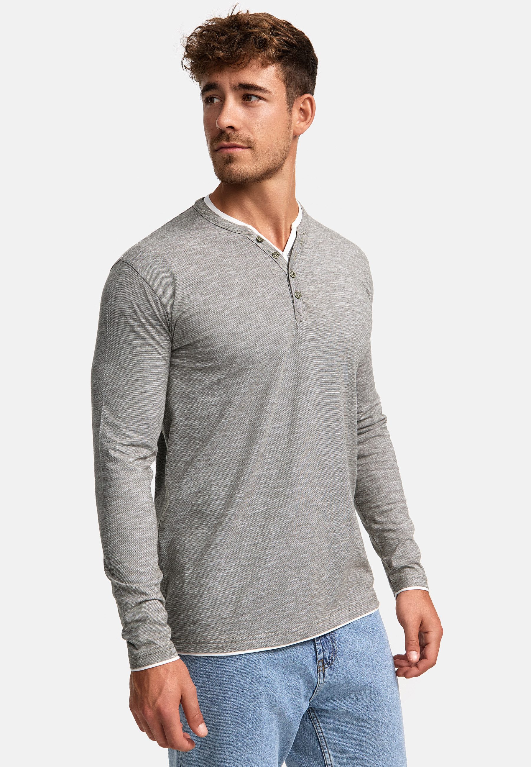 Indicode Langarmshirt Herren INColeson Shirt Langarm Herrenshirt Langarmshirt aus 100% Baumwolle