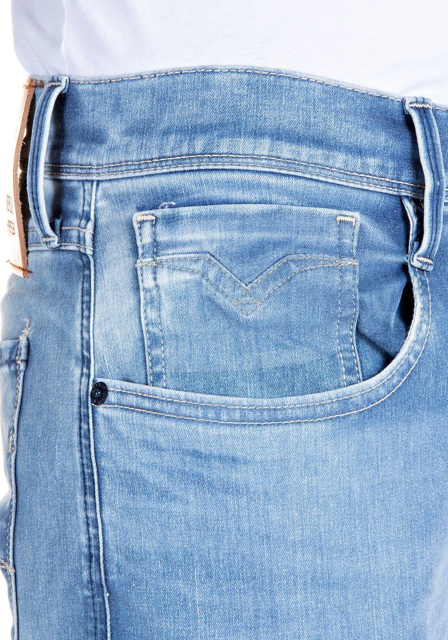 Replay HYPERFLEX Slim-fit-Jeans ANBASS light-blue-wash BIO
