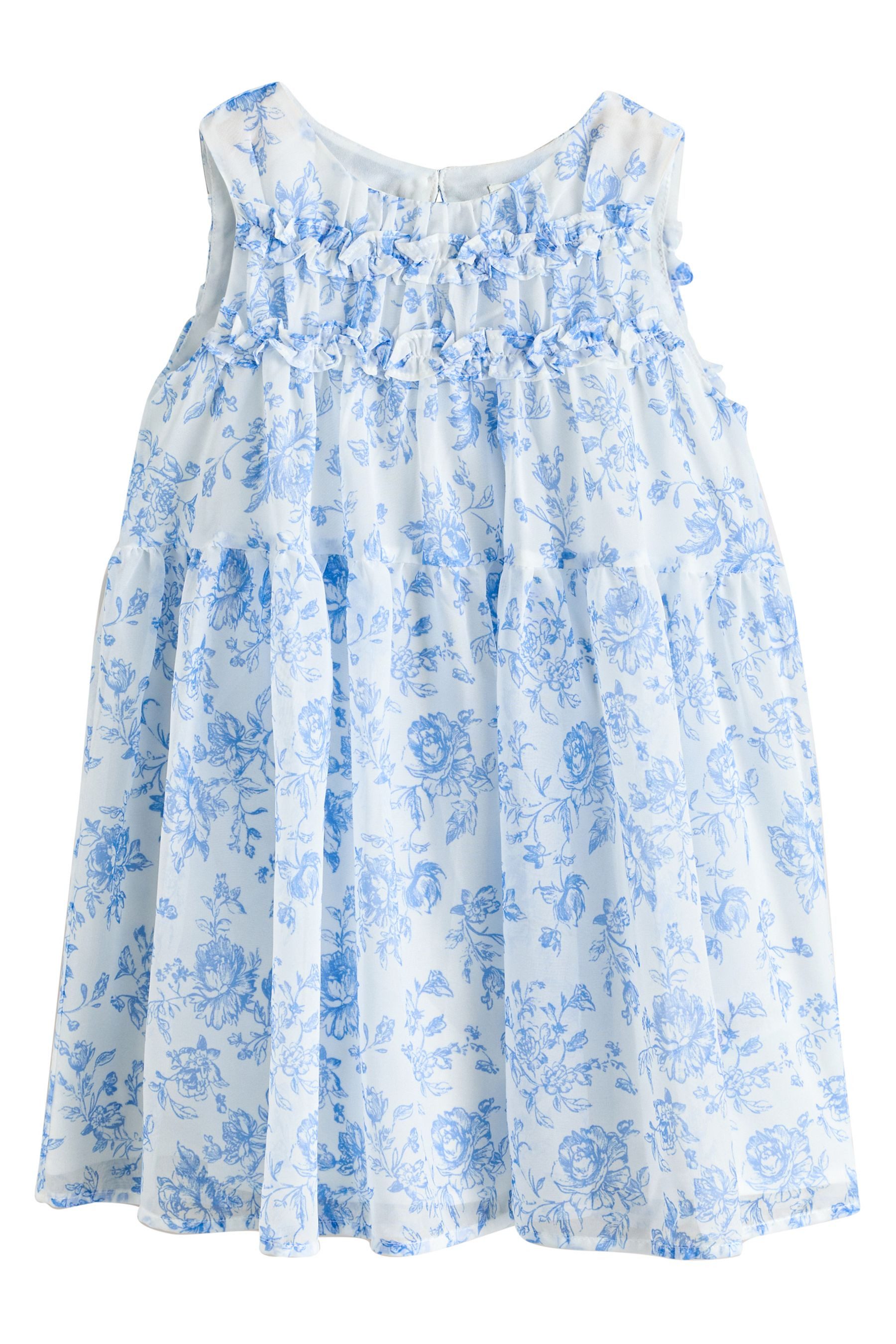 Next Partykleid Festliches Kleid mit floralem Muster und Rüschen (1-tlg)