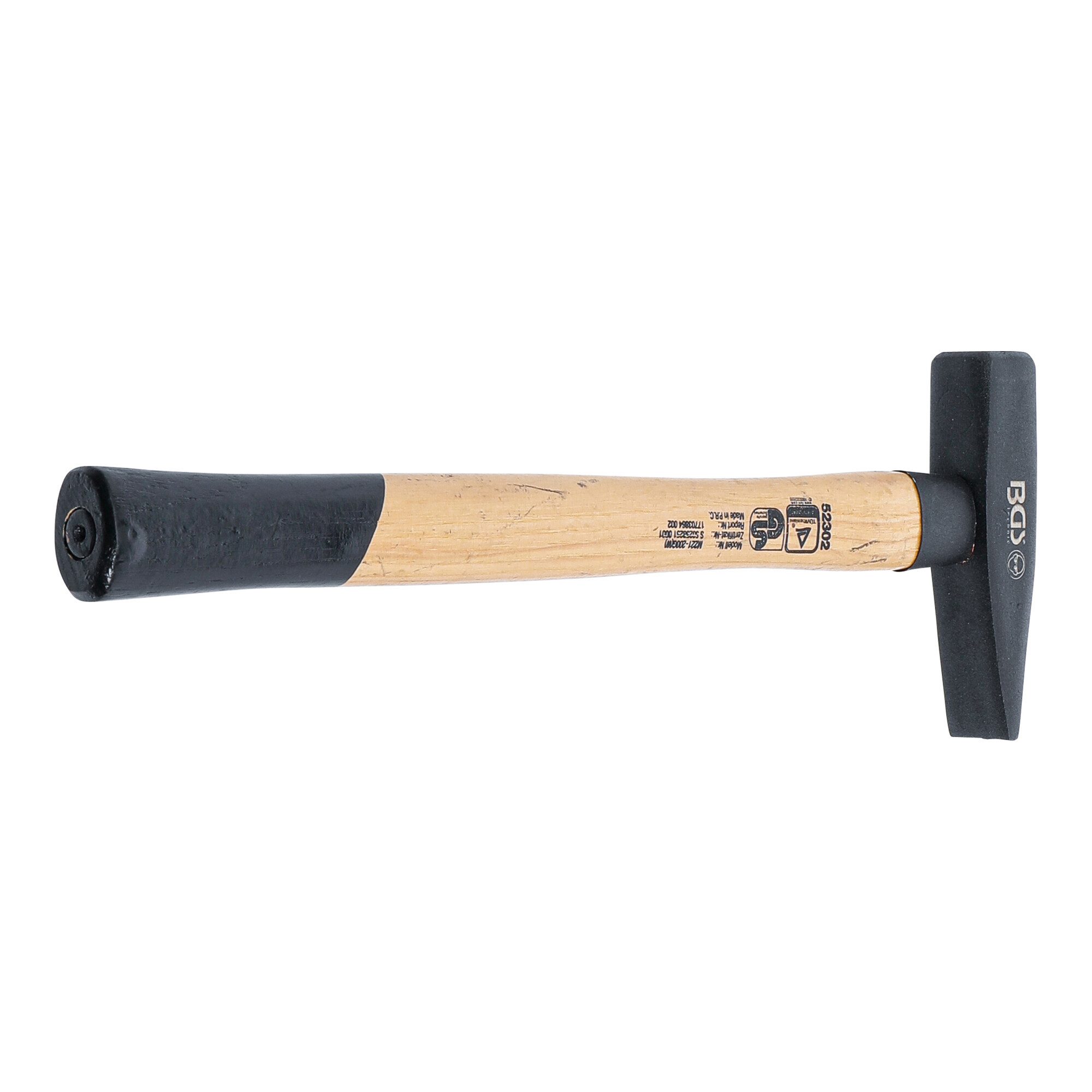 BGS technic Hammer BGS Schlosserhammer 52302, Hickory-Stiel, DIN 1041, 200 g