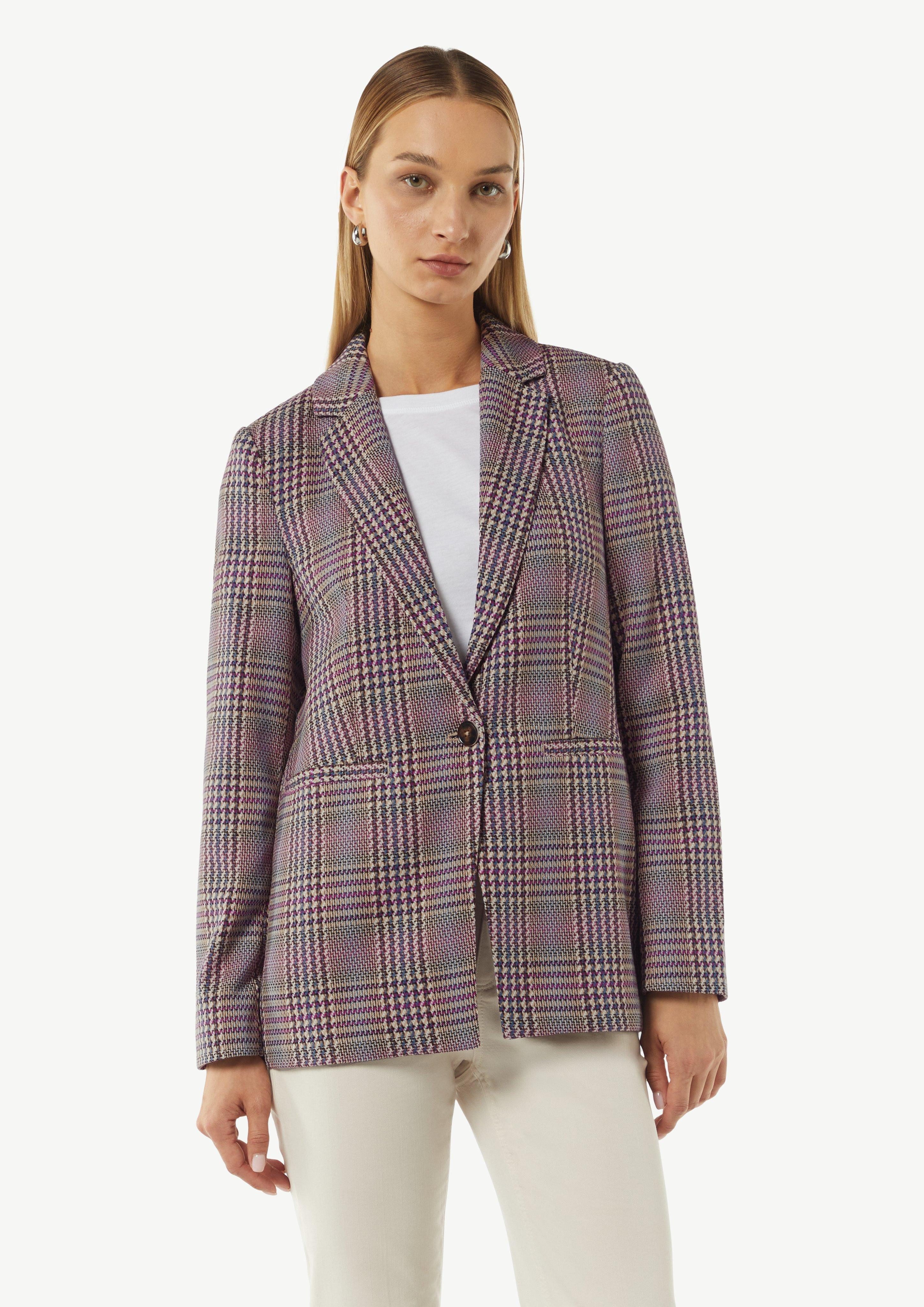 Blusenblazer Antaillierter Karo-Blazer