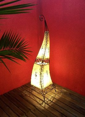 Marrakesch Orient & Mediterran Interior Stehlampe Hennalampe Marrakesch 100cm, Marokkanische Leder Stehlampe