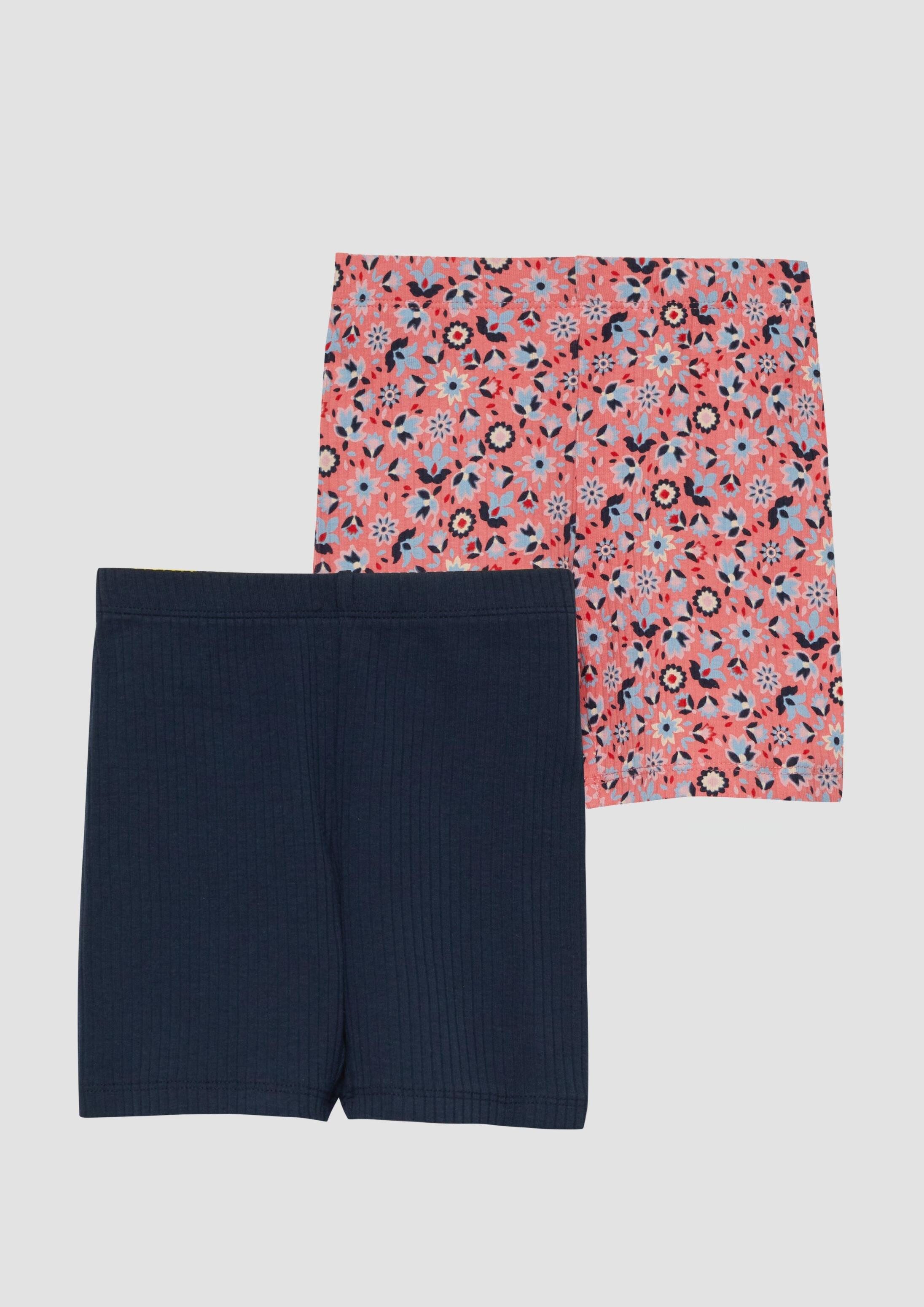 s.Oliver Shorts Leggings Gerippte Radlerhose im Doppelpack