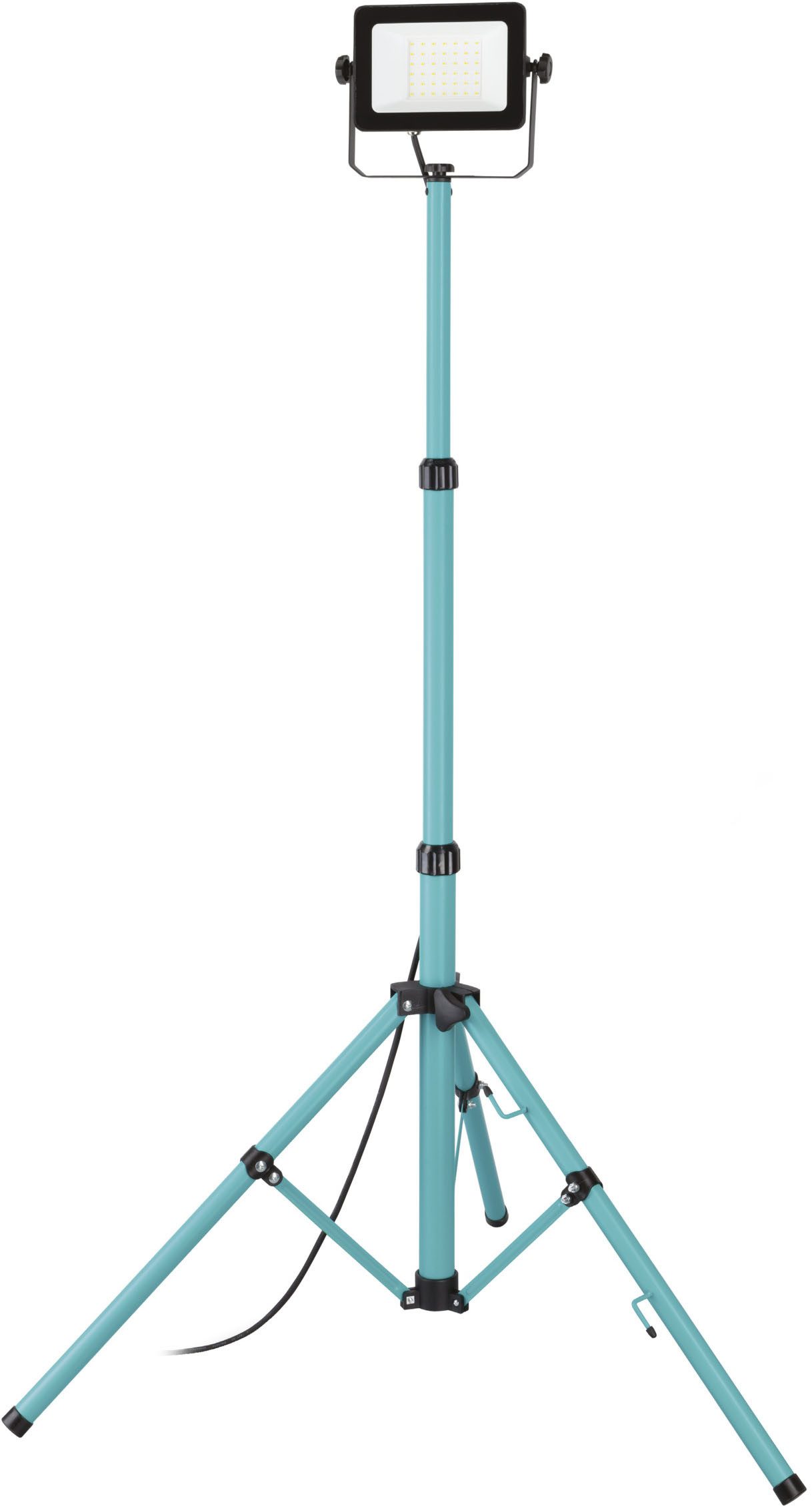 EGLO Deckenleuchte AVELAR Strahler - Alu, Kunststoff - LED - 30W - IP65, LED fest integriert, Neutralweiß, Baustrahler, Arbeitsleuchte, Arbeitsscheinwerfer, L75xB68,5xH180,5 cm