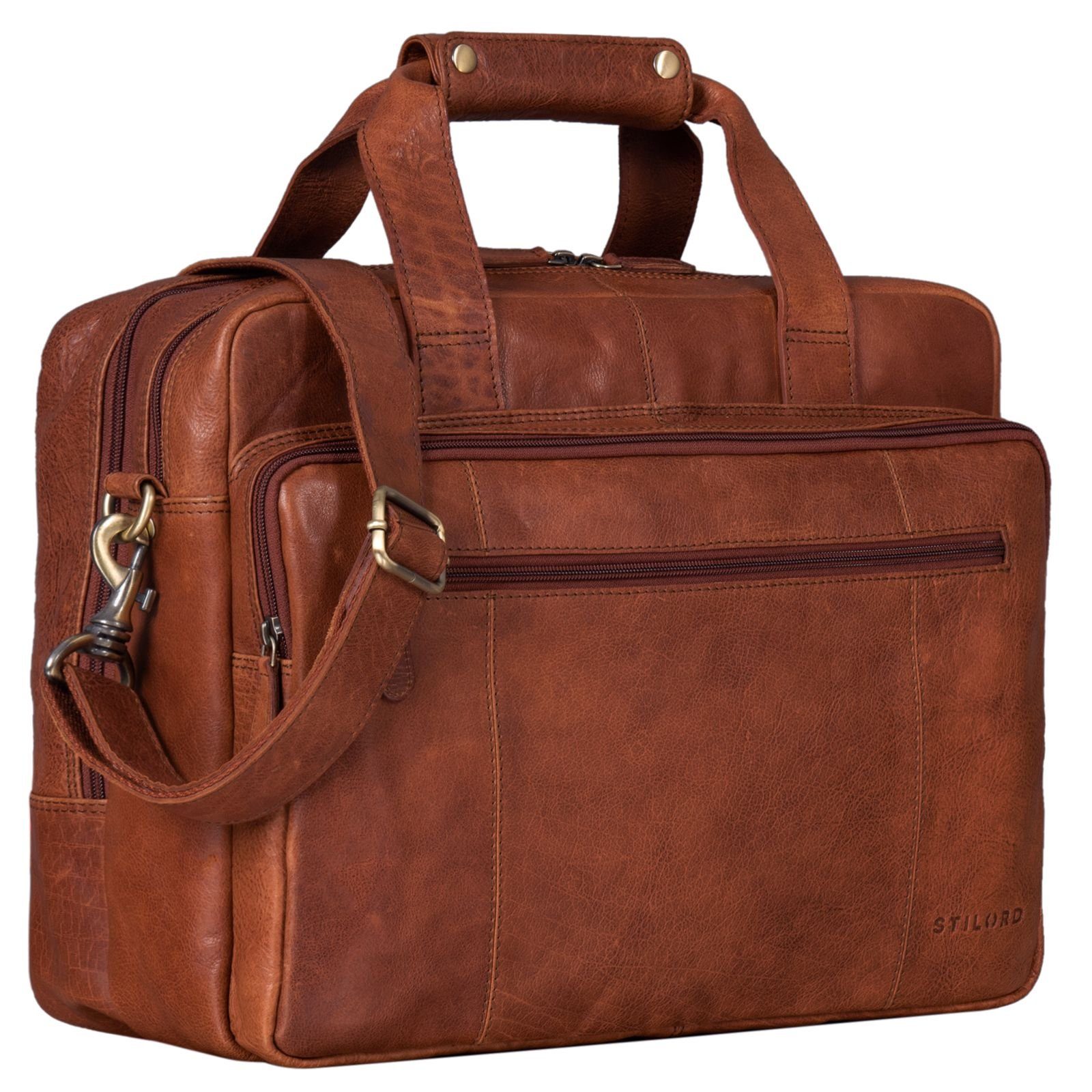 Aktentasche "Experience" Vintage Lehrertasche Leder groß Herren Damen