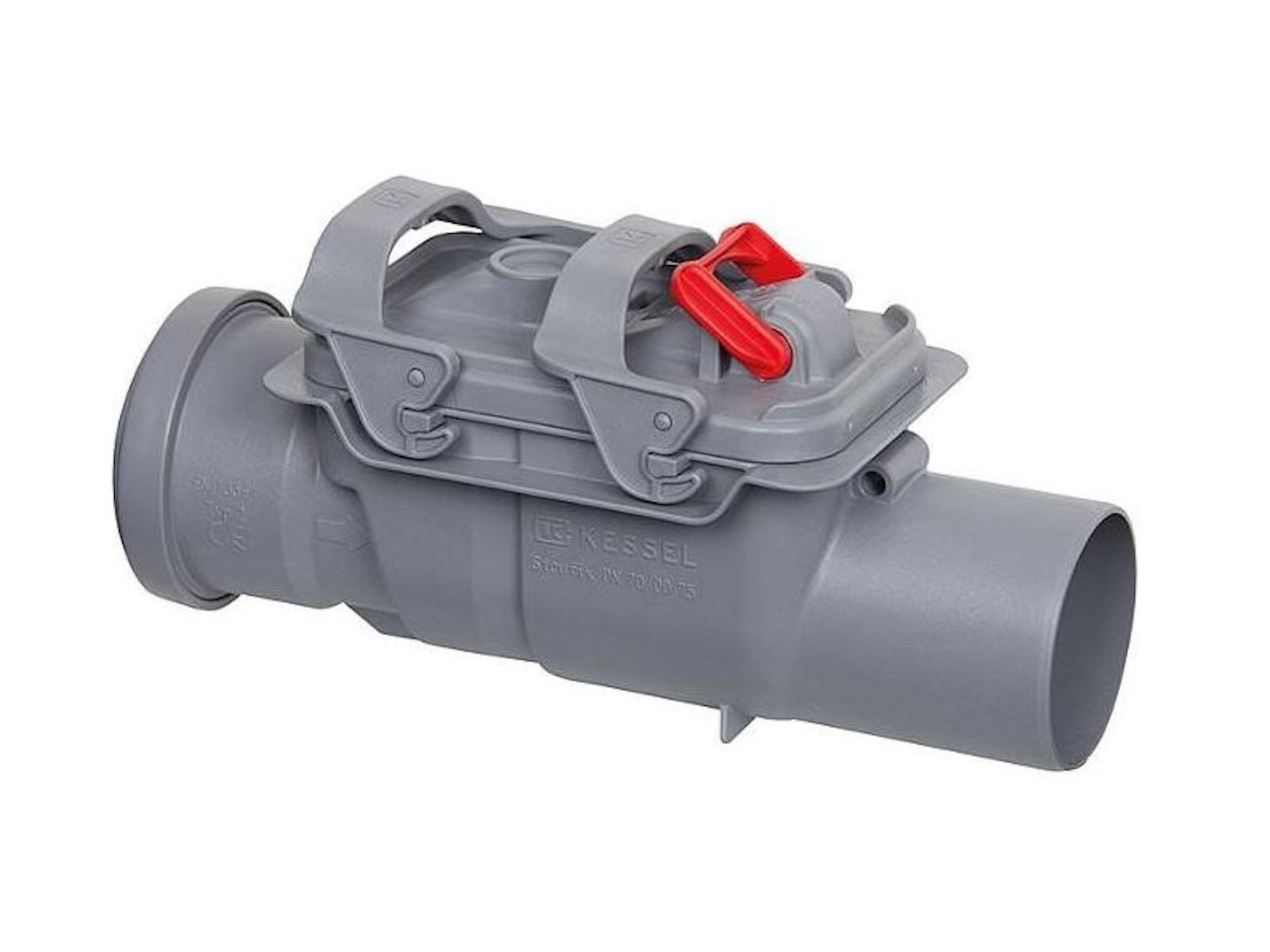 Kessel Siphon 73070 Doppel-Rückstauverschluss Rückstauklappe Staufix DN70 KS-grau