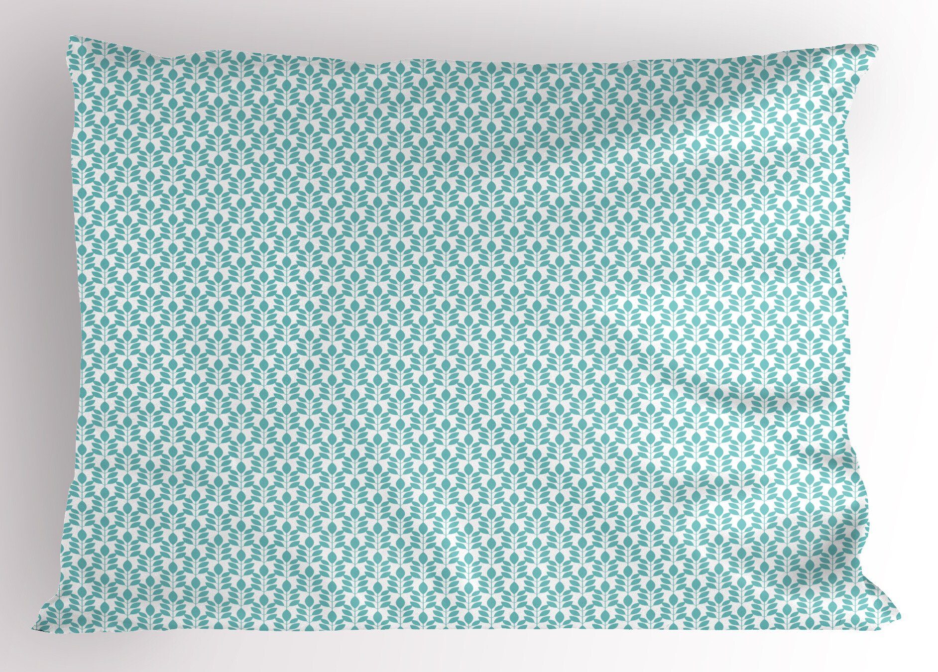 Standard Kissenbezüge Botanisch Kissenbezug, Dekorativer King Size (1 Gedruckter Blätter-Muster Abakuhaus Stück), Symmetrische