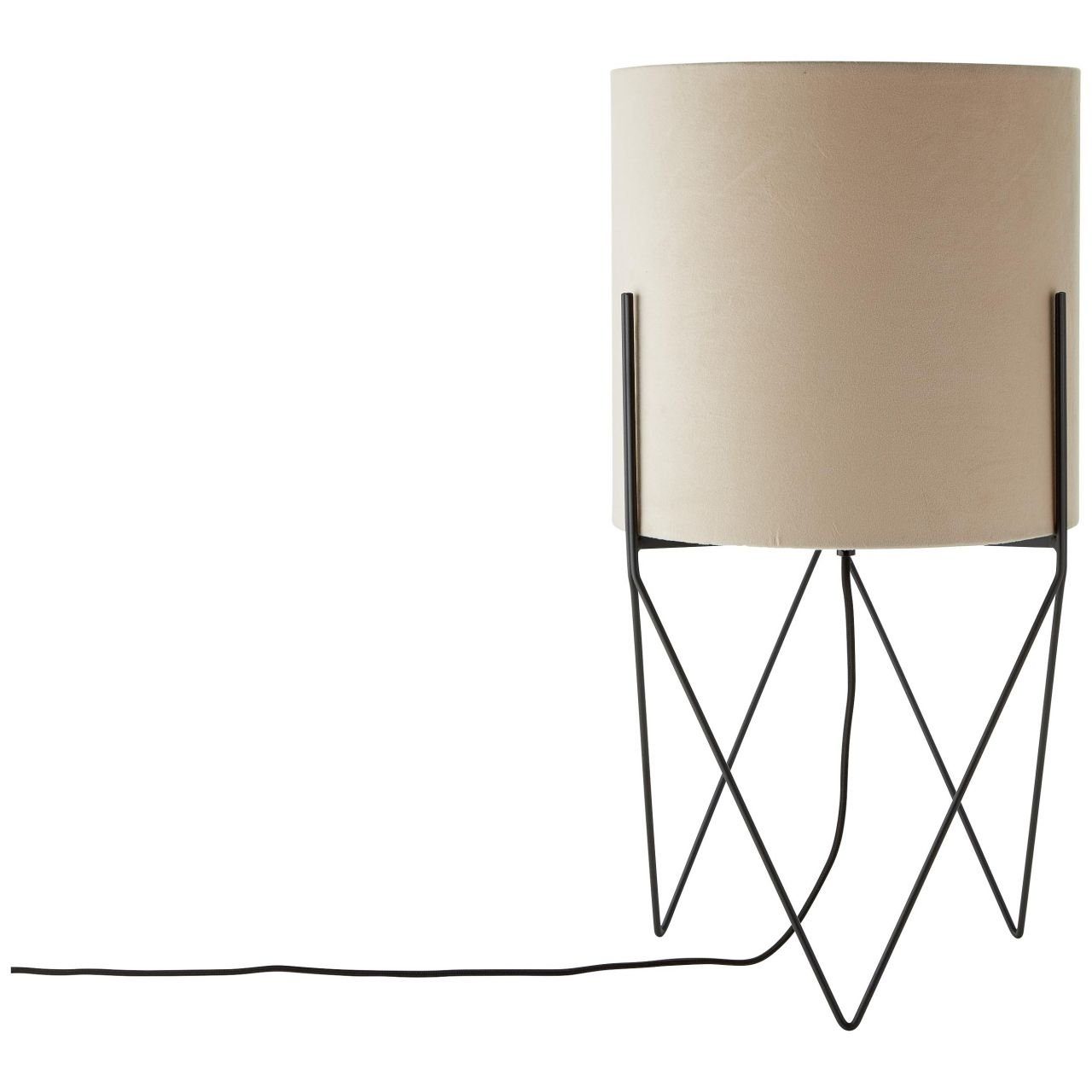 Stehlampe 1x Standleuchte für A60, geeignet Atami, 28W, E27, Brilliant Norm schwarz/beige Atami