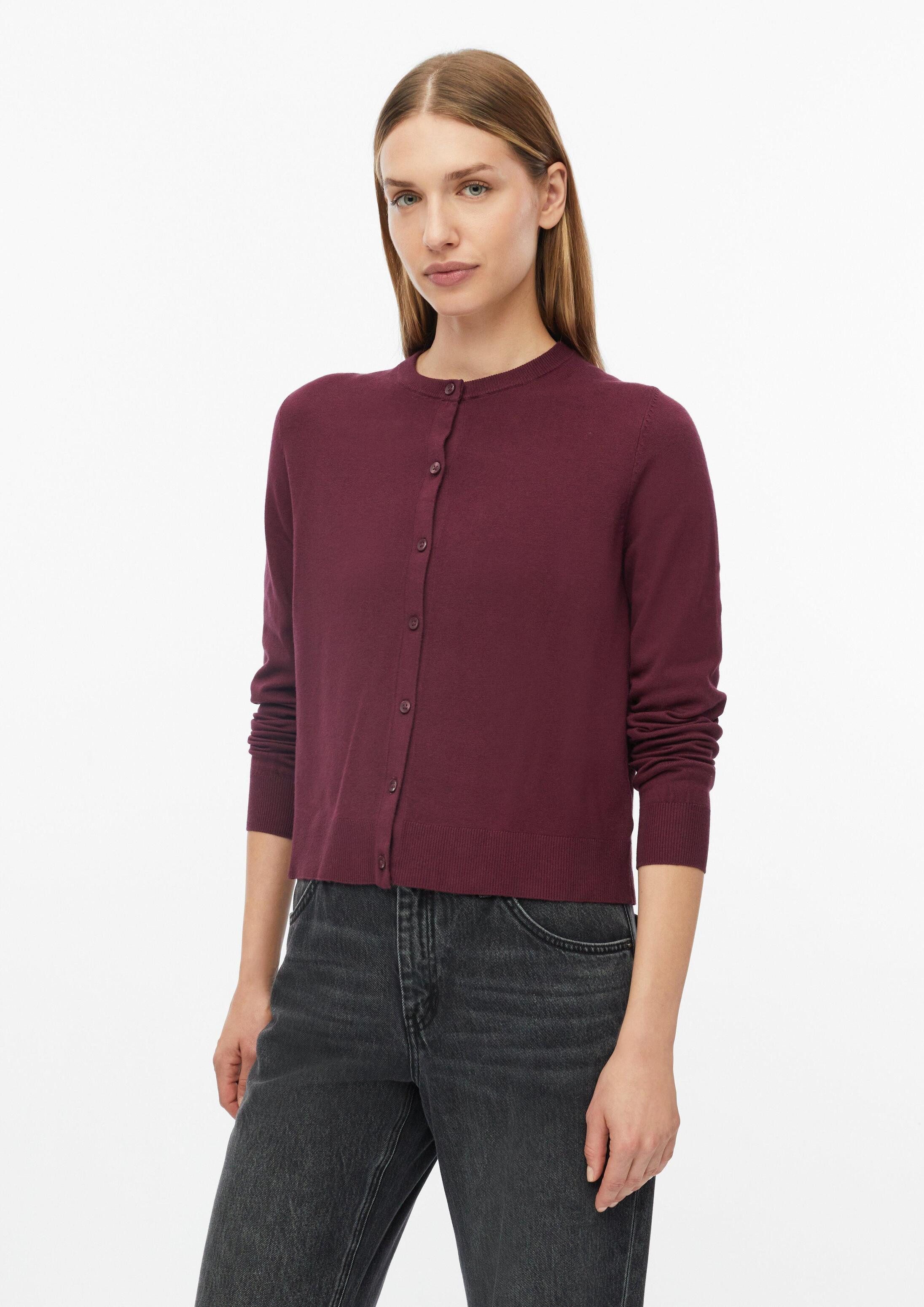 s.Oliver Cardigan Strickjacke Feinstrickjacke mit Rippbündchen