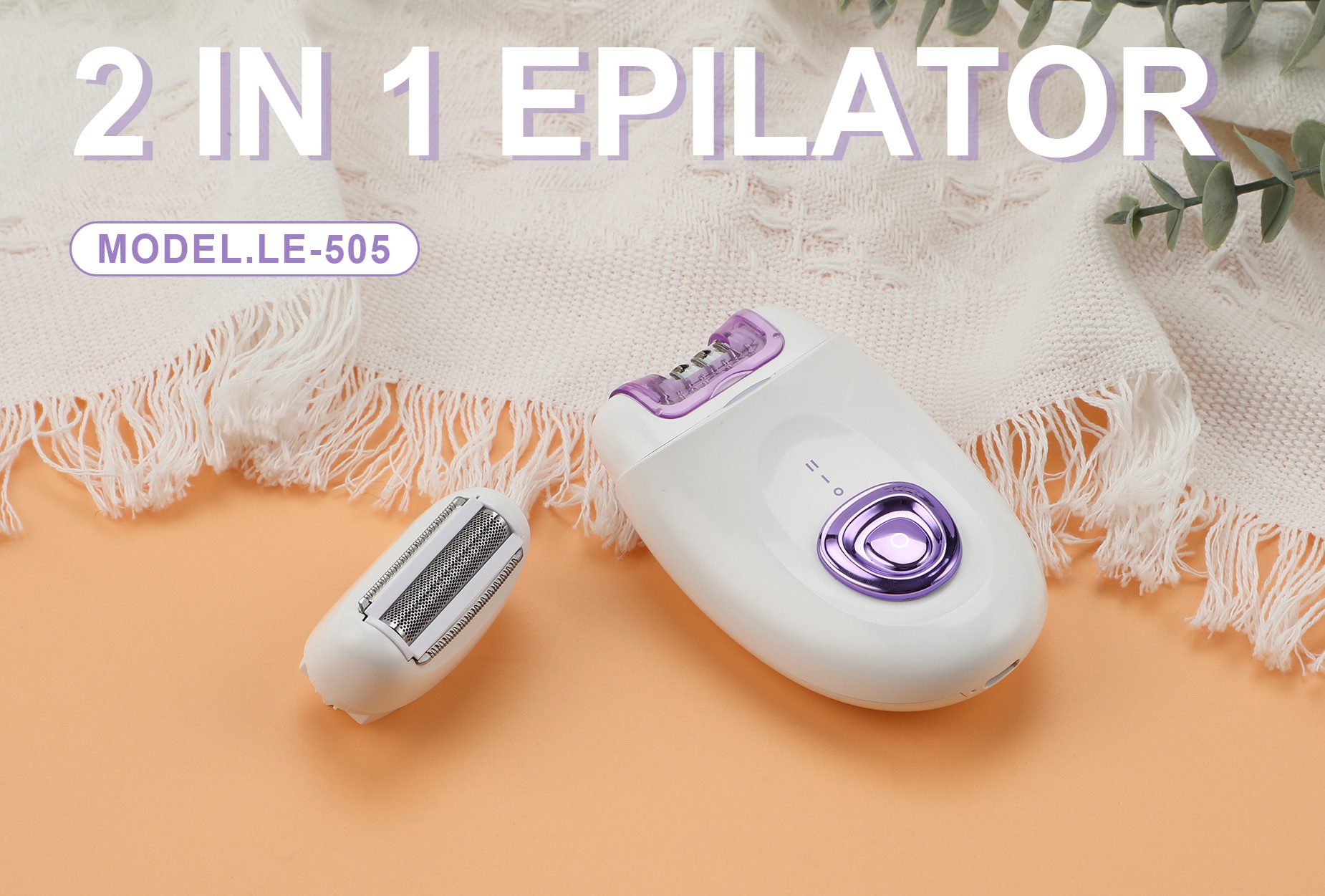 feinlux Epilierer Epilierer für Frauen, Gesichtsepilierer, Haarentfernung im Gesicht, Aufsätze: 2 St., Elektrorasierer & Epilierer, Gesichtsepilierer für Frauen, mit LED-Licht für Achselhöhlen, Beine, Arme