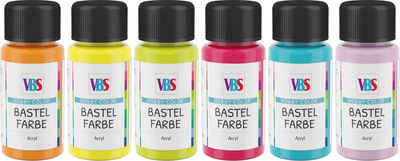 VBS Bastelfarbe Bastelfarben-Set Fresh, 6-tlg