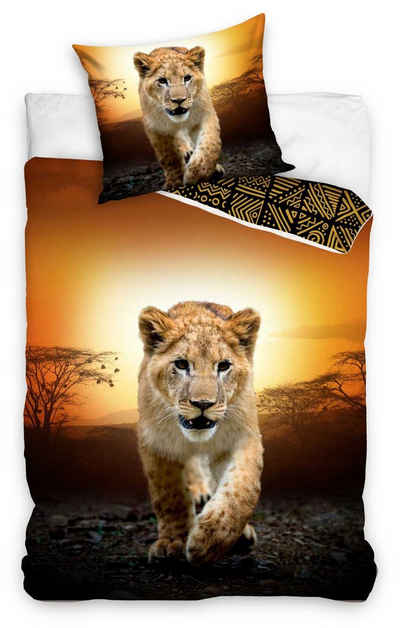 Bettwäsche »Löwen«, One Home, im Afrika oder Safari Stil