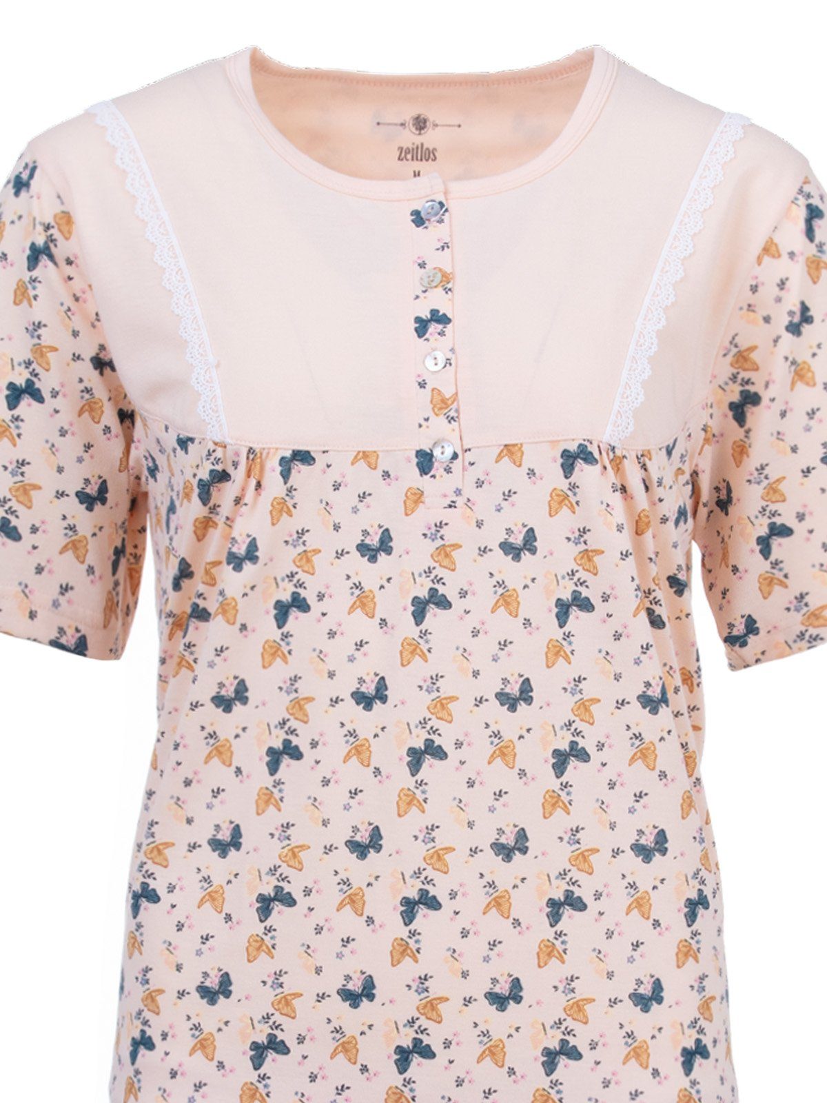 zeitlos Nachthemd Nachthemd Kurzarm - Butterfly