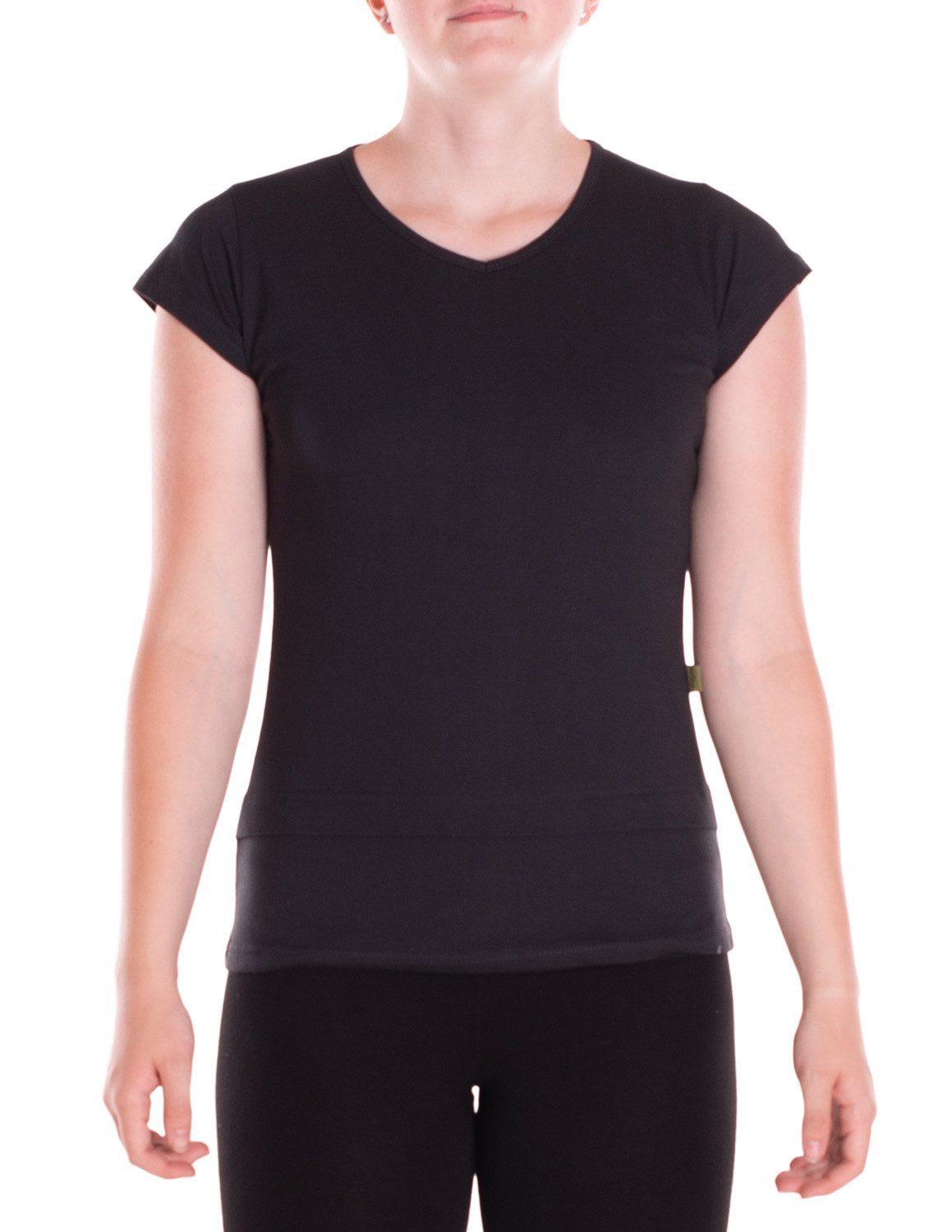 Vishes Kurzarmshirt Basic Shirt Damen Kurzarm Unifarben Jersey Baumwolle Sommertop Alternative Mode, Boho, Hippie, Ethno, Festival