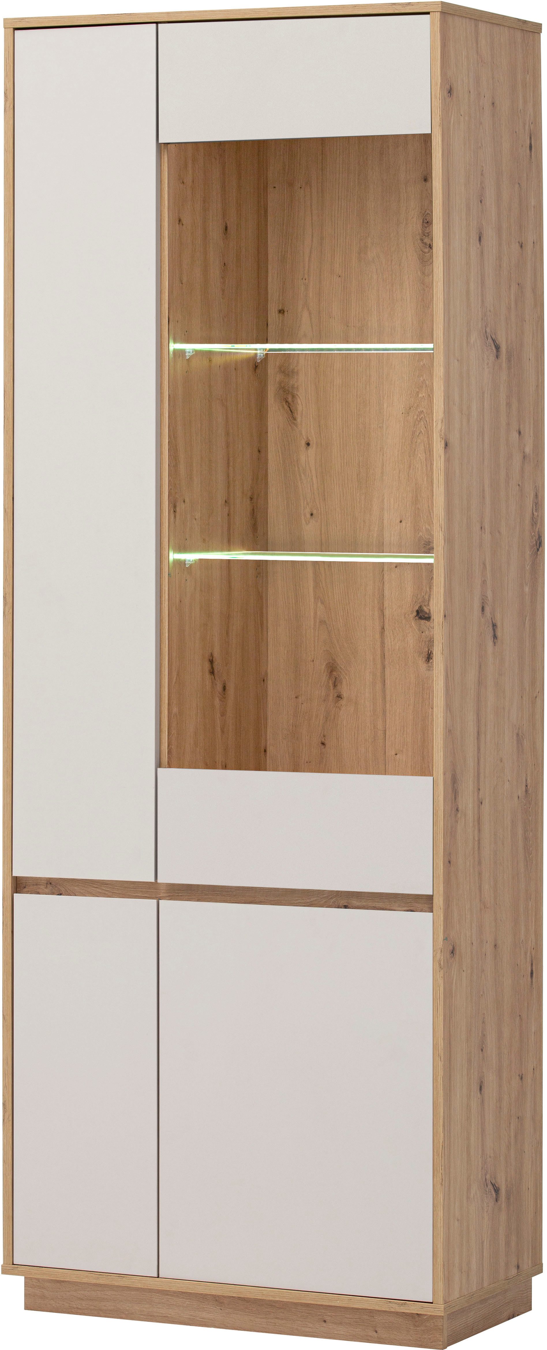 Home affaire Vitrine Sonora, moderne Glasvitrine, Stauraumelement, Schrank filigrane Rahmenoptik, ausreichend Stauraum, vielseitig einsetzbar