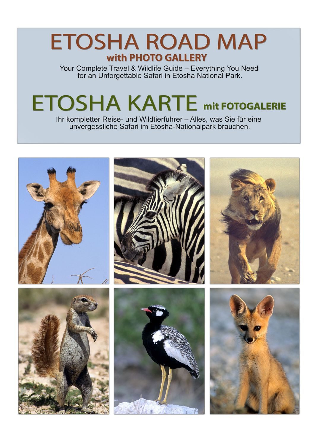 ETOSHA KARTE mit Fotogalerie / diverse