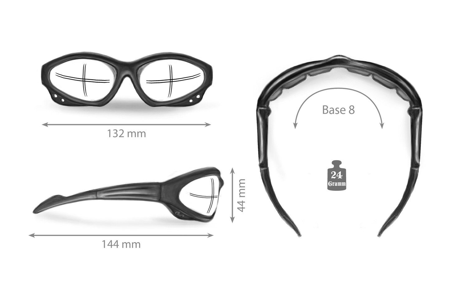 Helly - 2 No.1 polarisierend, Gläser Bikereyes Motorradbrille - king polarisierende speed