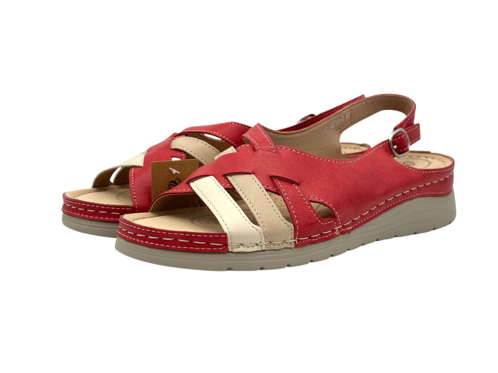 Nowaland Bequeme Damen Sandalen mit Fersenriemen Riemchensandale Stabiler Halt, weich gepolstert, flexibel und leicht