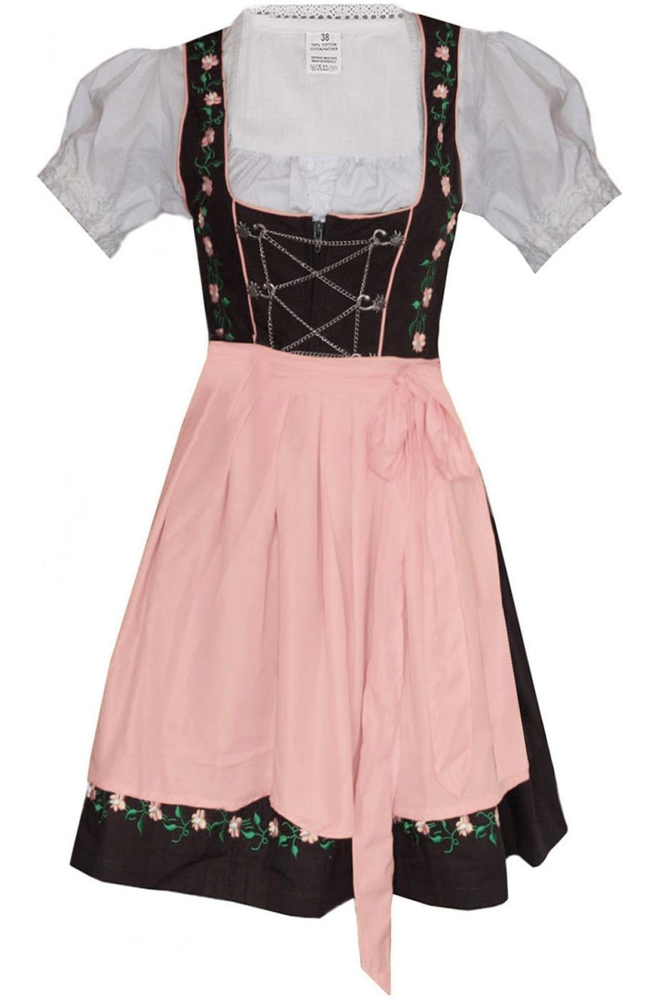 German Wear Dirndl GW1308 3-teiliges Mini Dirndl Dirndel Trachtenkleid günstig online kaufen