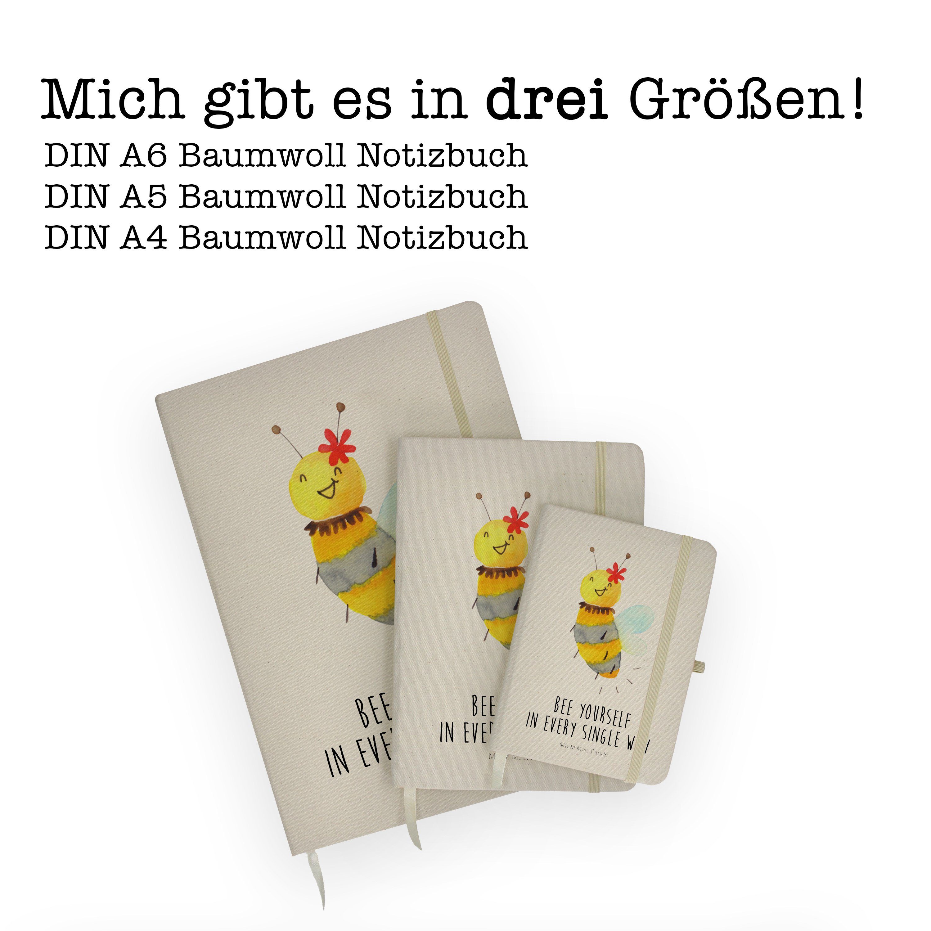 Panda & Skizzenbuch, Geschenk, Mr. - Biene Notizblock, Blume & Mr. Transparent Notizbuch - Mrs. Wespe, Mrs. Panda