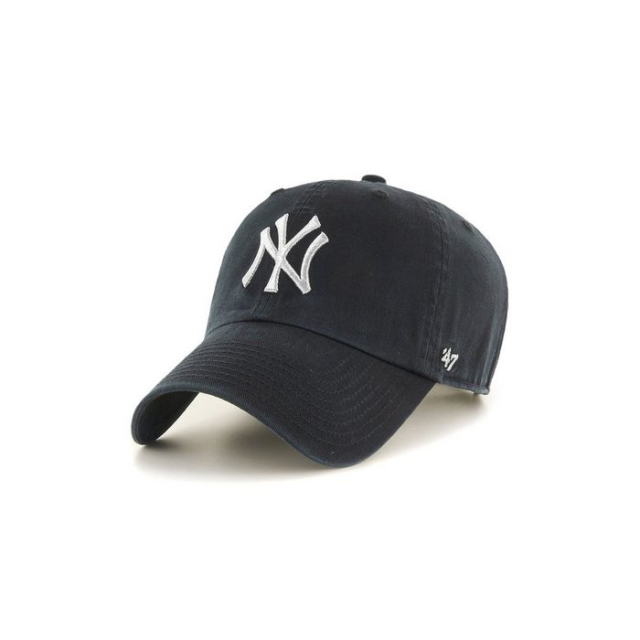 '47 Brand Baseball Cap 47 Brand Clean Up Strapback NY YANKEES MTCLU17GWS-BKA Schwarz Silber