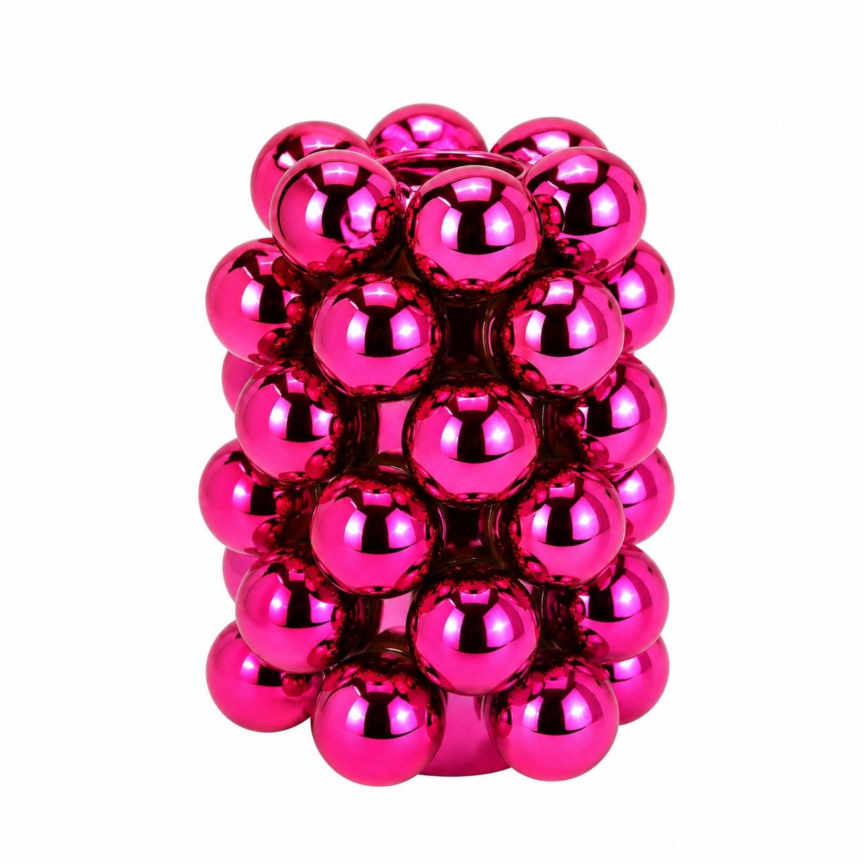 Wurm Kugelvase Blumenvase Bubble aus Porzellan 17 cm Moderne Designvase Kugelstruktur