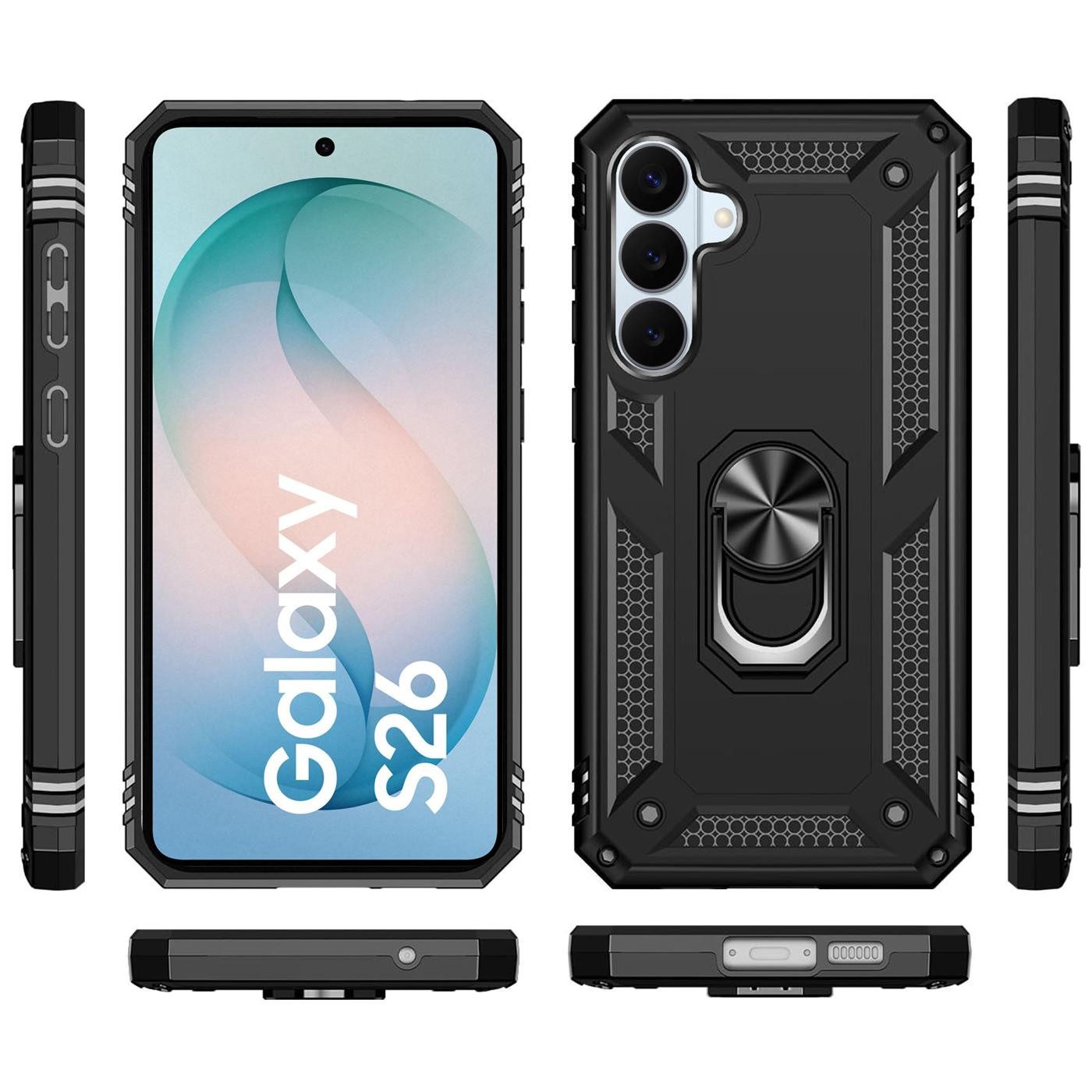 CoolGadget Handyhülle Armor Shield Case für Samsung Galaxy S26 6,3 Zoll, Outdoor Cover mit Magnet Ringhalterung Handy Hülle für Samsung S26