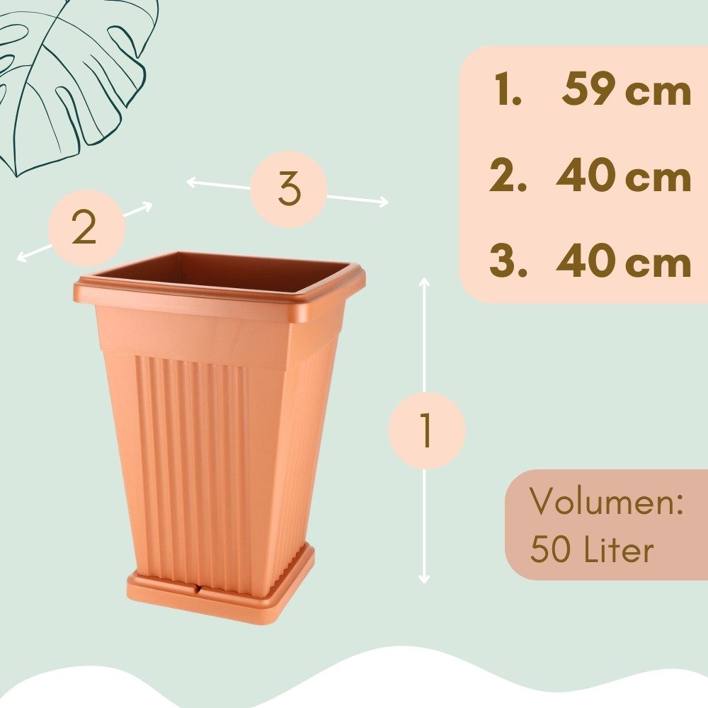 GarPet Pflanzkübel Pflanzkübel Groß Außen Pflanzkübel Pyramide Blumenkübel günstig online kaufen