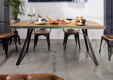 Massivmoebel24 Esstisch Tisch Altholz 180x90x76 mehrfarbig lackiert INDUSTRIAL #13